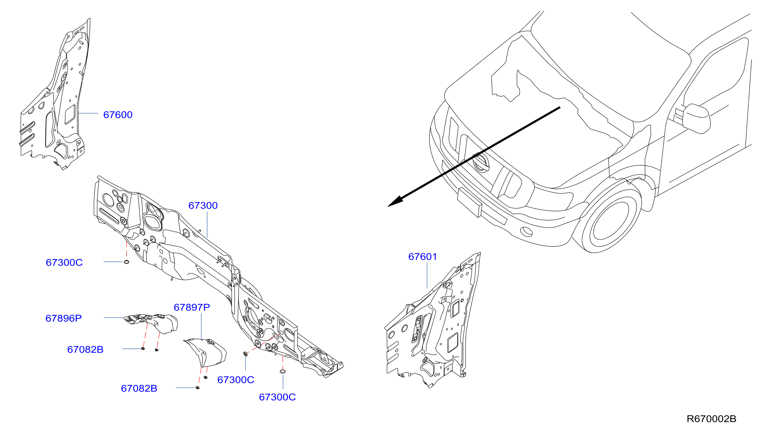 Diagram DASH PANEL & FITTING for your 2012 Nissan NV3500 VAN SV - STANDARD ROOF  