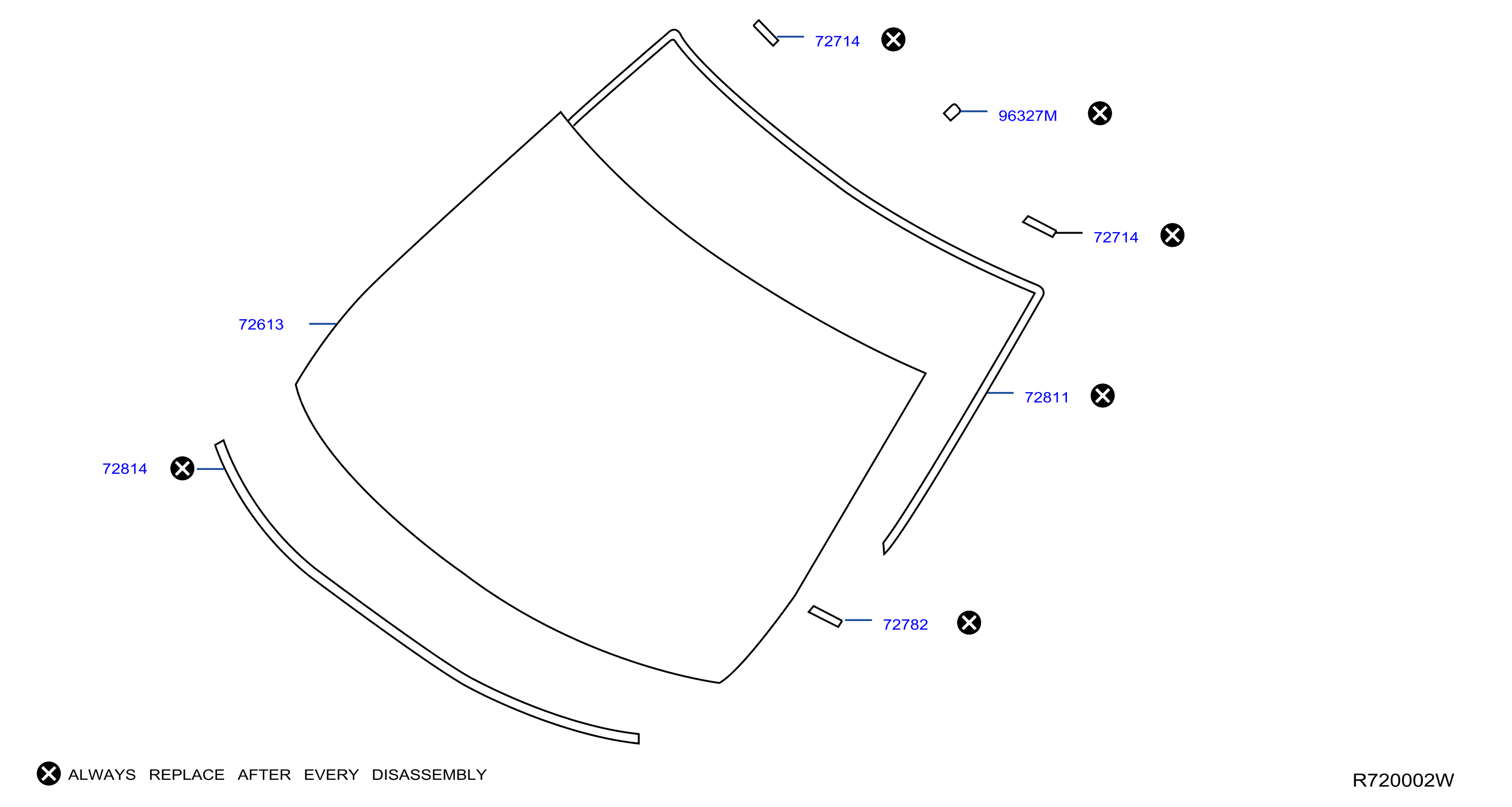 2024 Nissan Titan Windshield (front) - 72700-6fl0b - Genuine Nissan Part