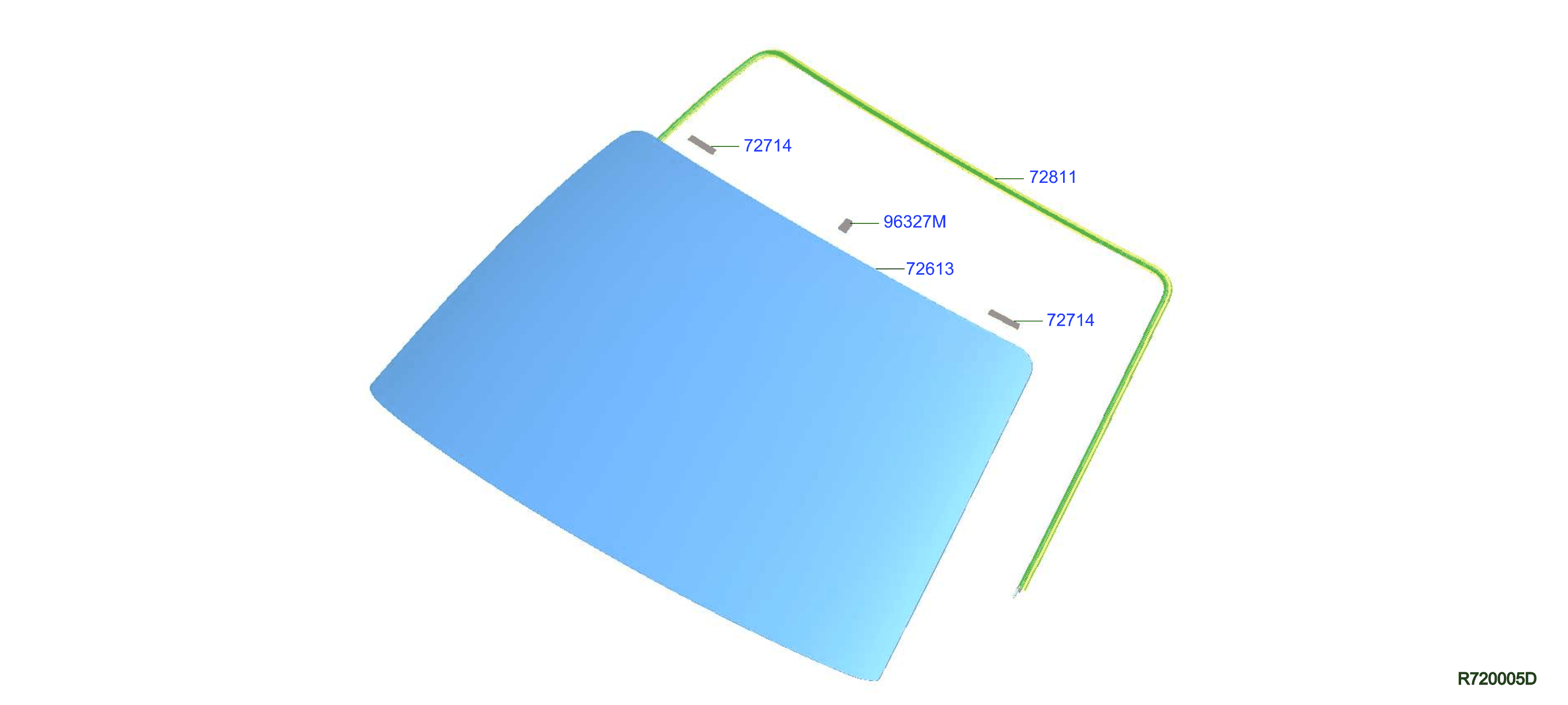 Diagram FRONT WINDSHIELD for your Nissan Frontier  