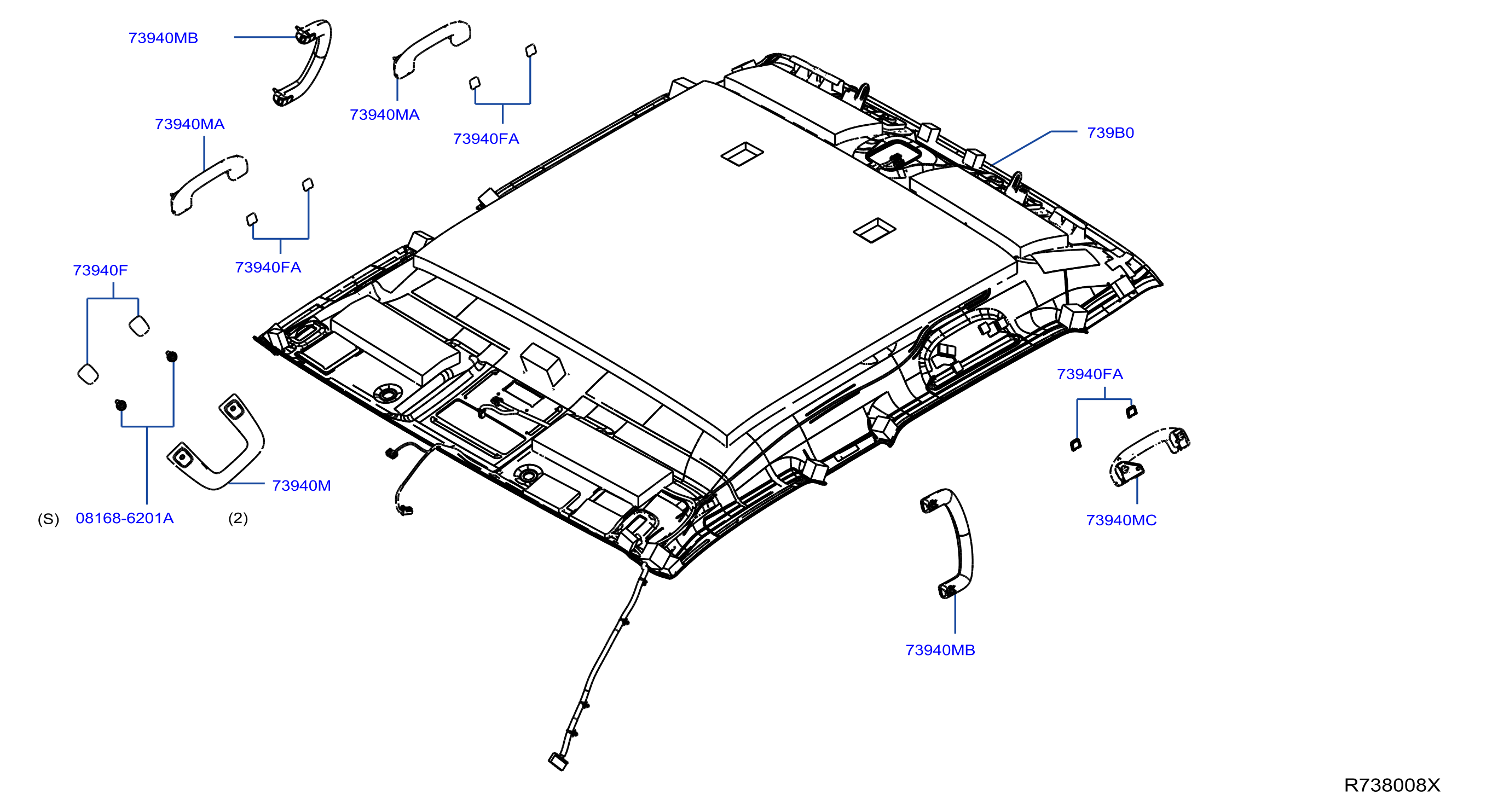 Diagram ROOF TRIMMING for your Nissan