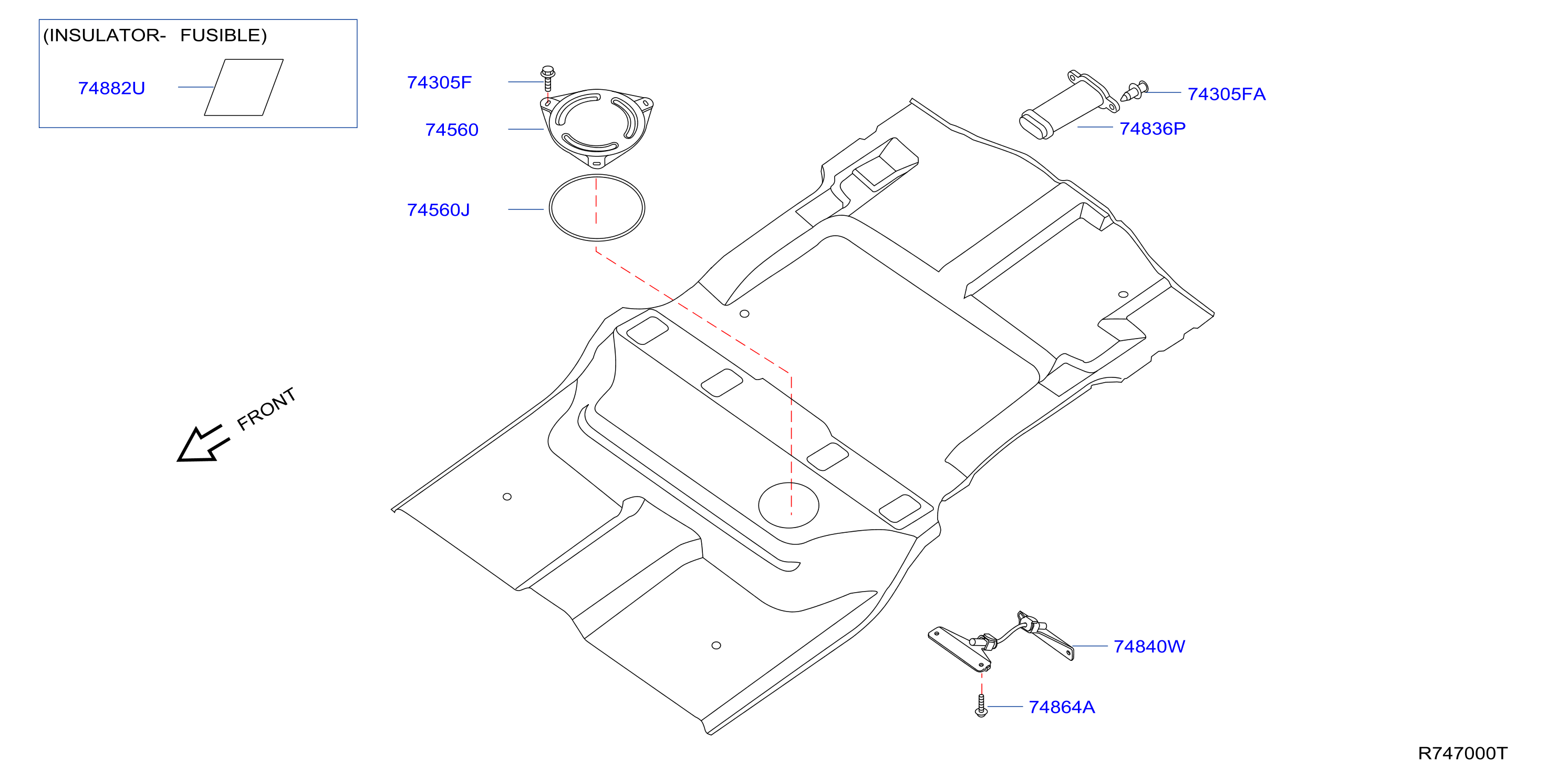 Diagram FLOOR FITTING for your Nissan