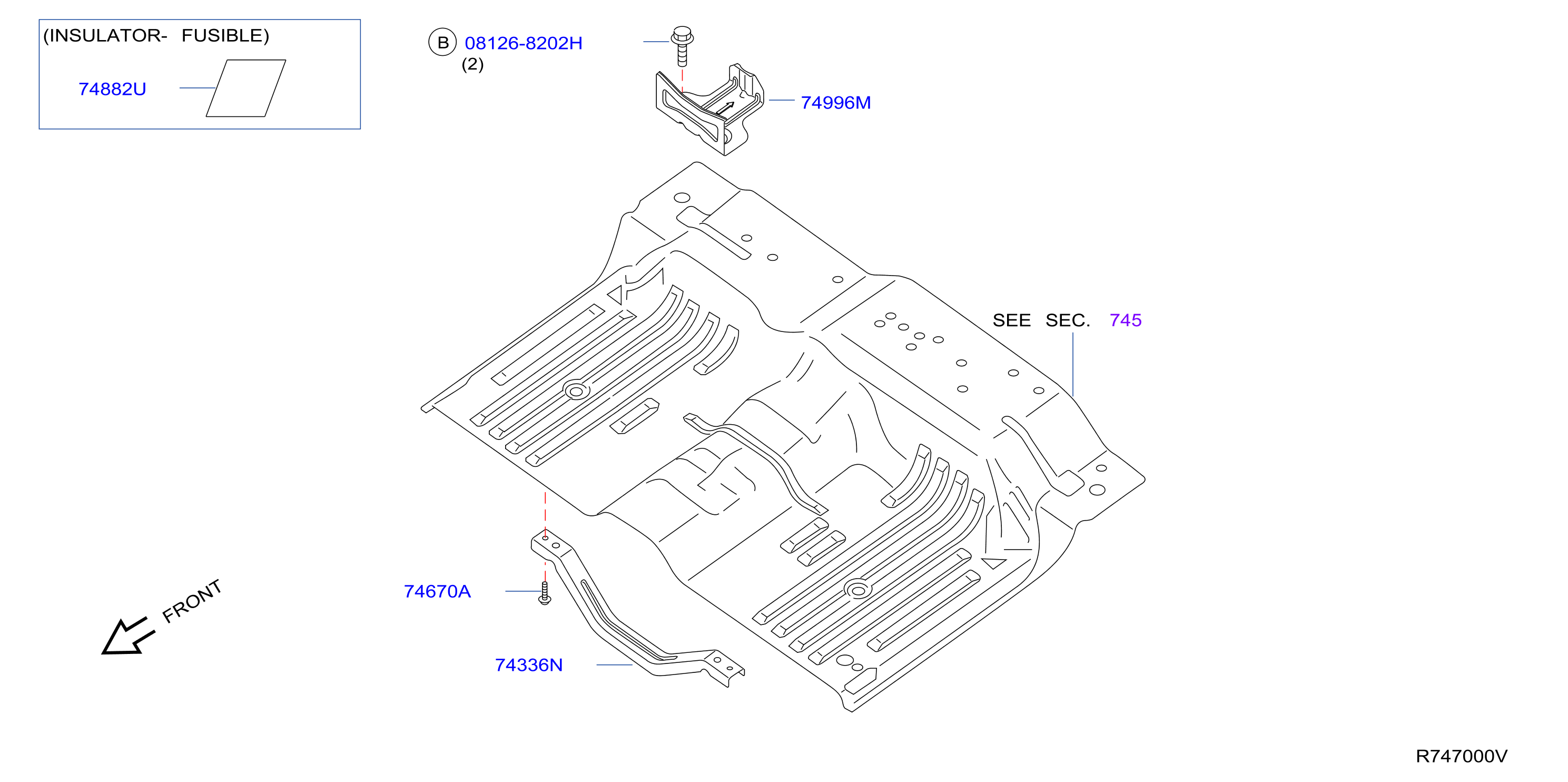 Diagram FLOOR FITTING for your Nissan