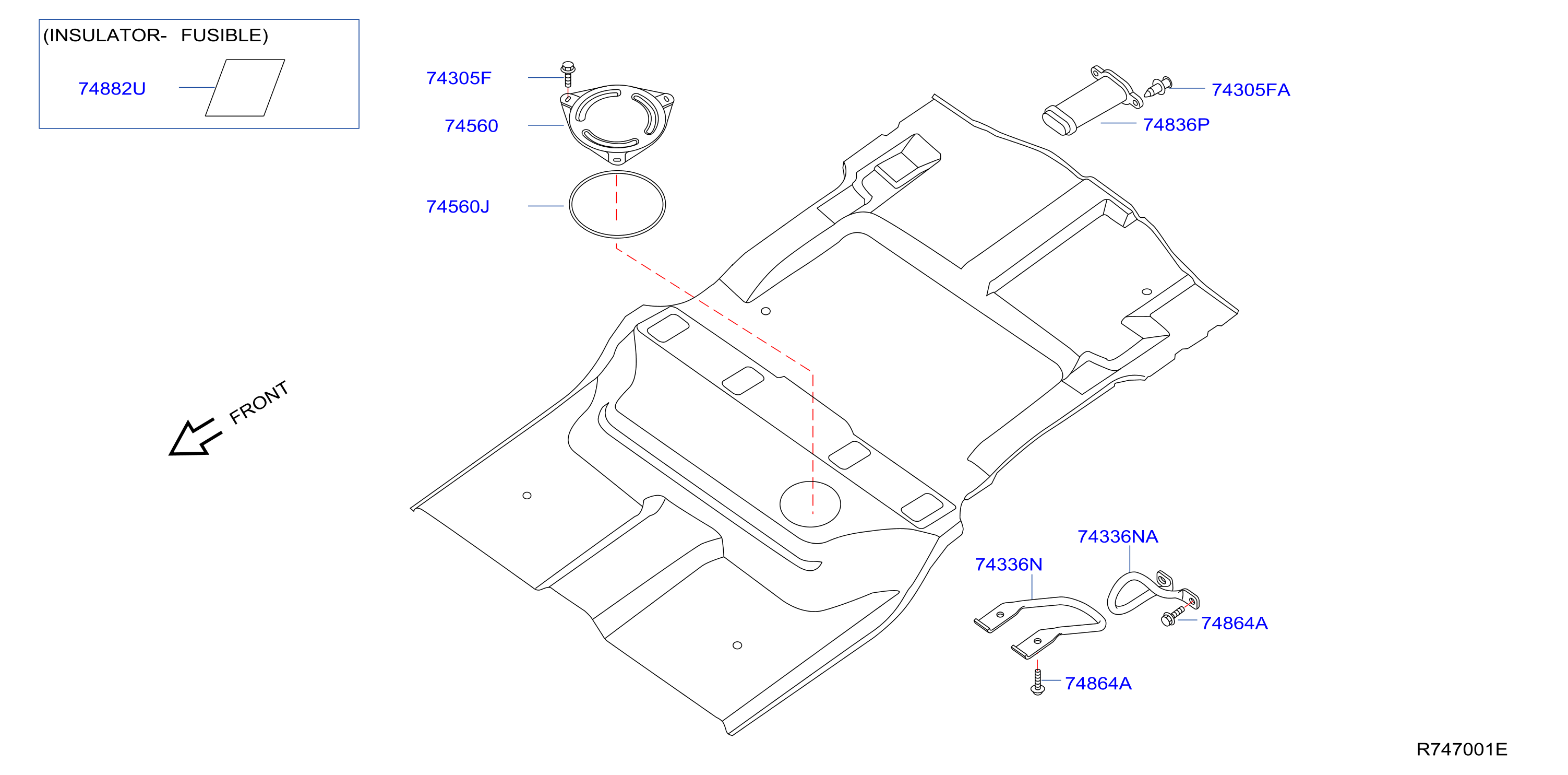 Diagram FLOOR FITTING for your 2006 INFINITI QX56  LE 
