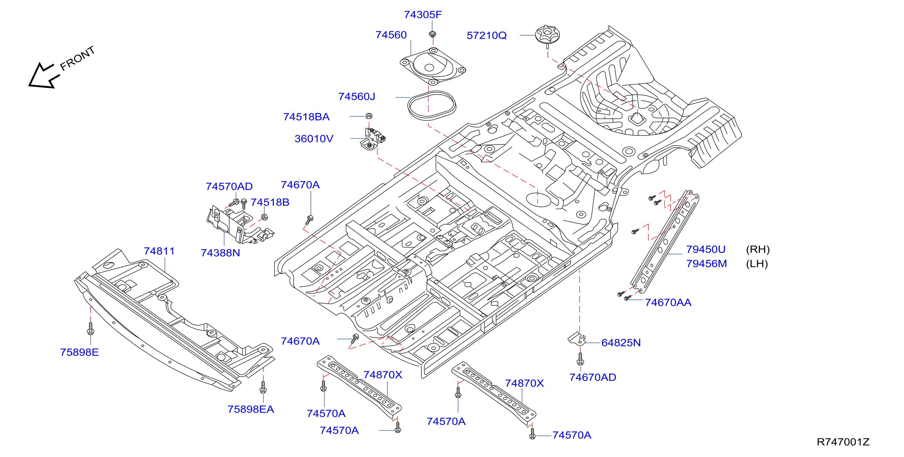 Diagram FLOOR FITTING for your Nissan Altima  