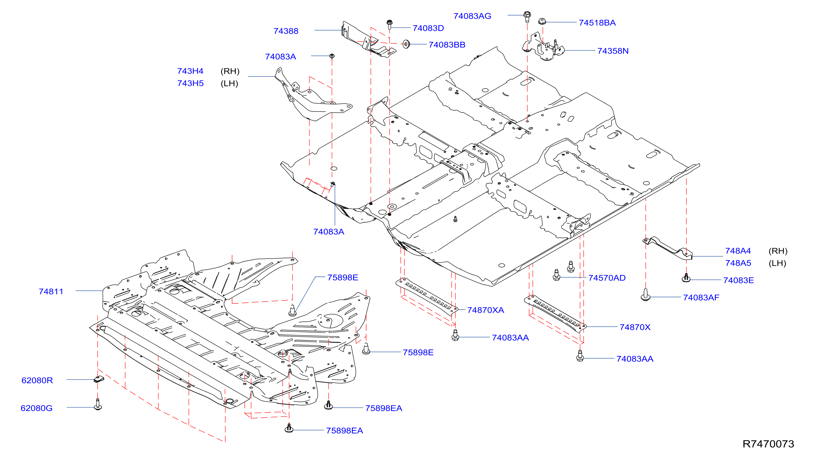 Diagram FLOOR FITTING for your Nissan Sentra  