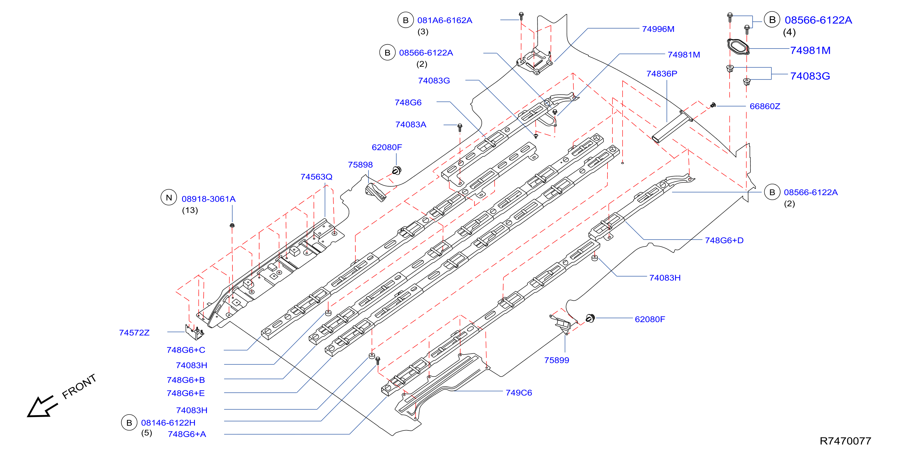 Diagram FLOOR FITTING for your 2015 Nissan NV1500   