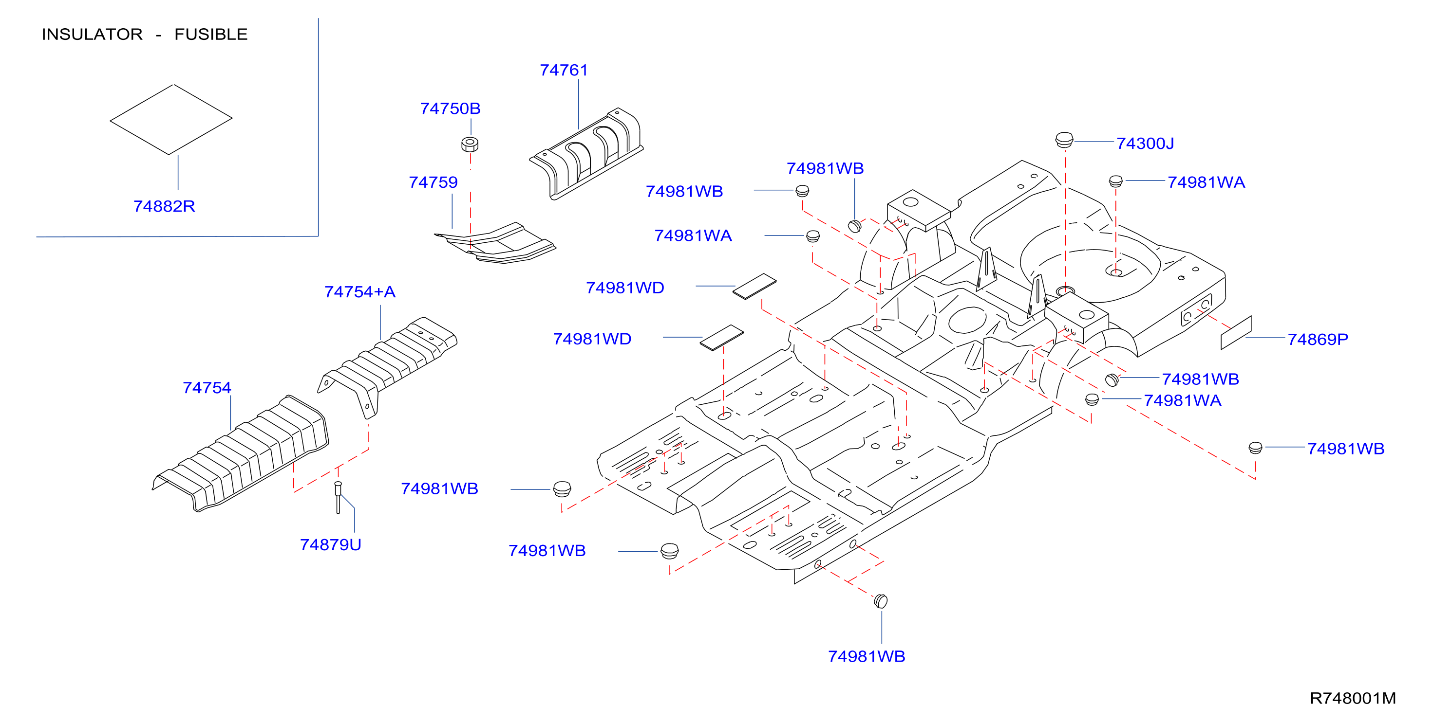 Diagram FLOOR FITTING for your Nissan