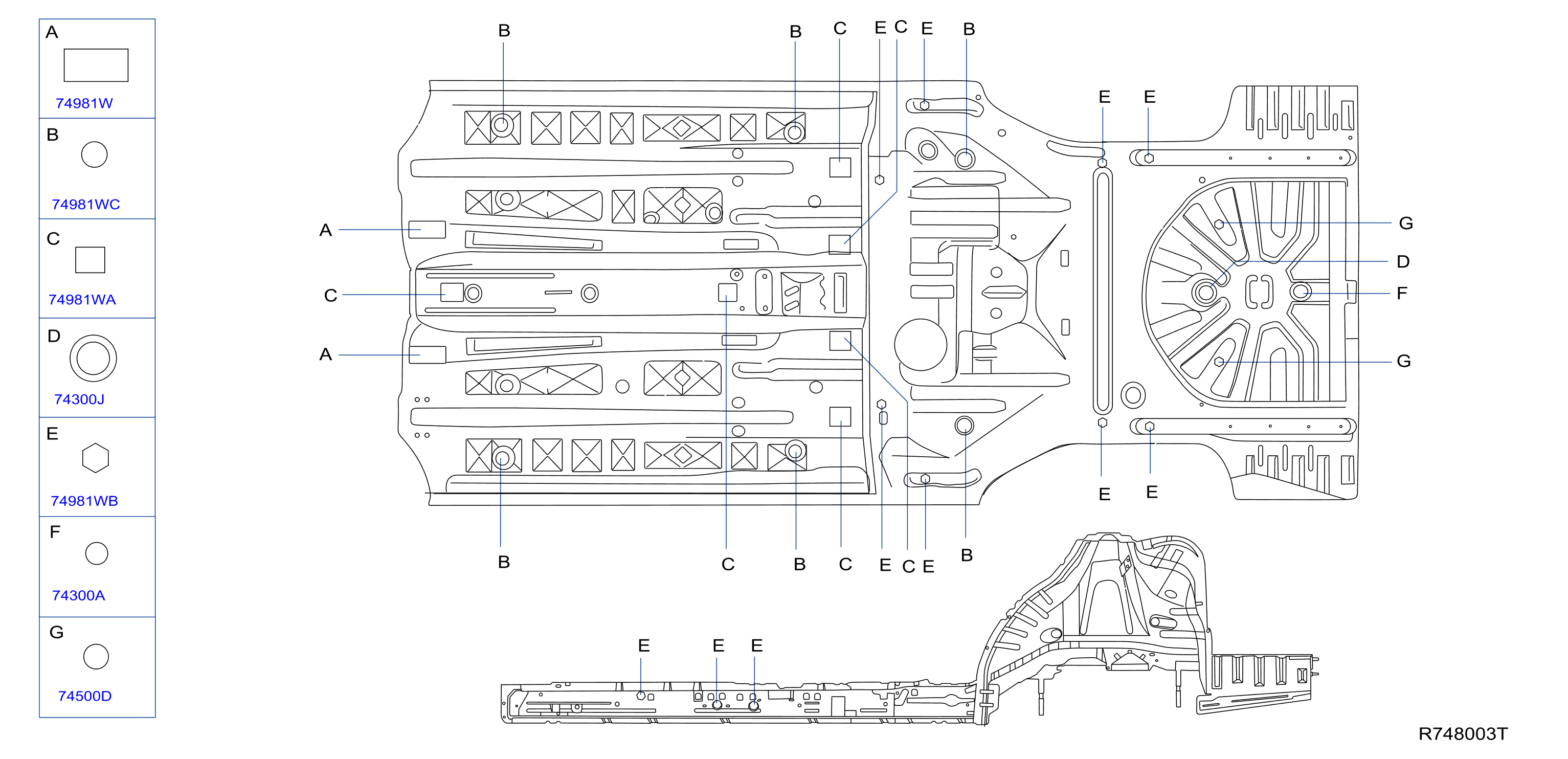 Diagram FLOOR FITTING for your Nissan Maxima  