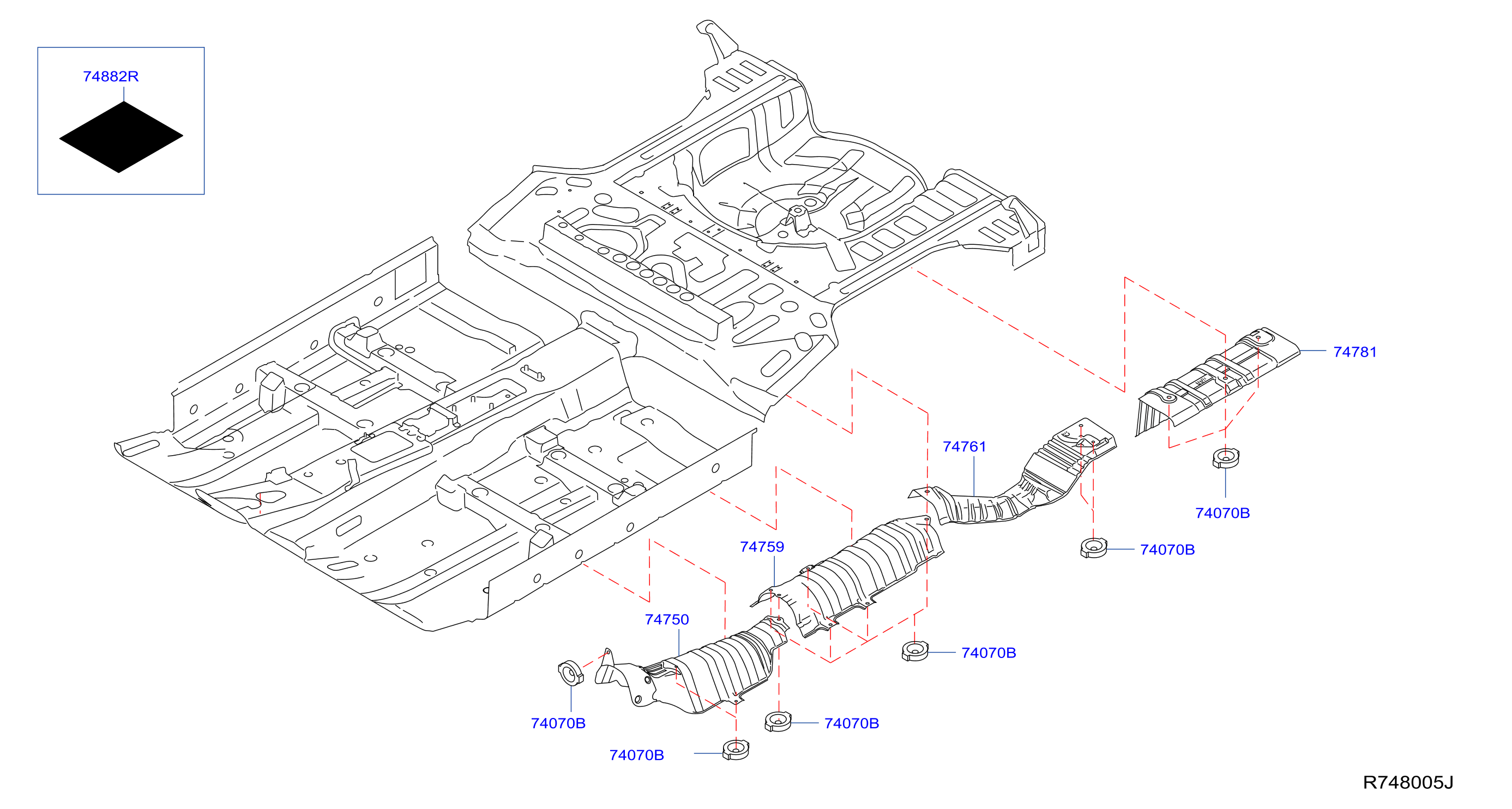 Diagram FLOOR FITTING for your 2013 Nissan