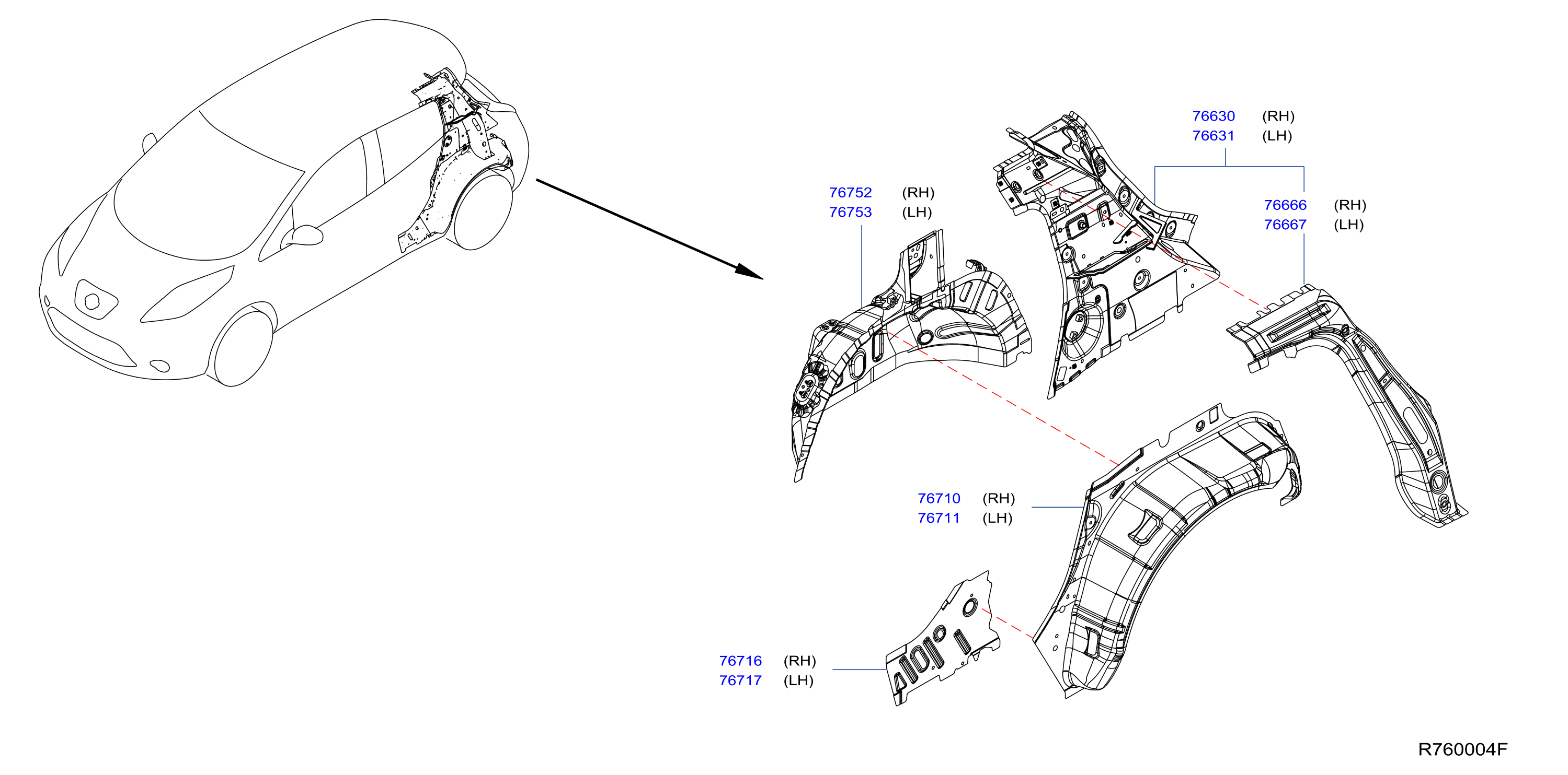 Diagram BODY SIDE PANEL for your 2024 Nissan Altima   
