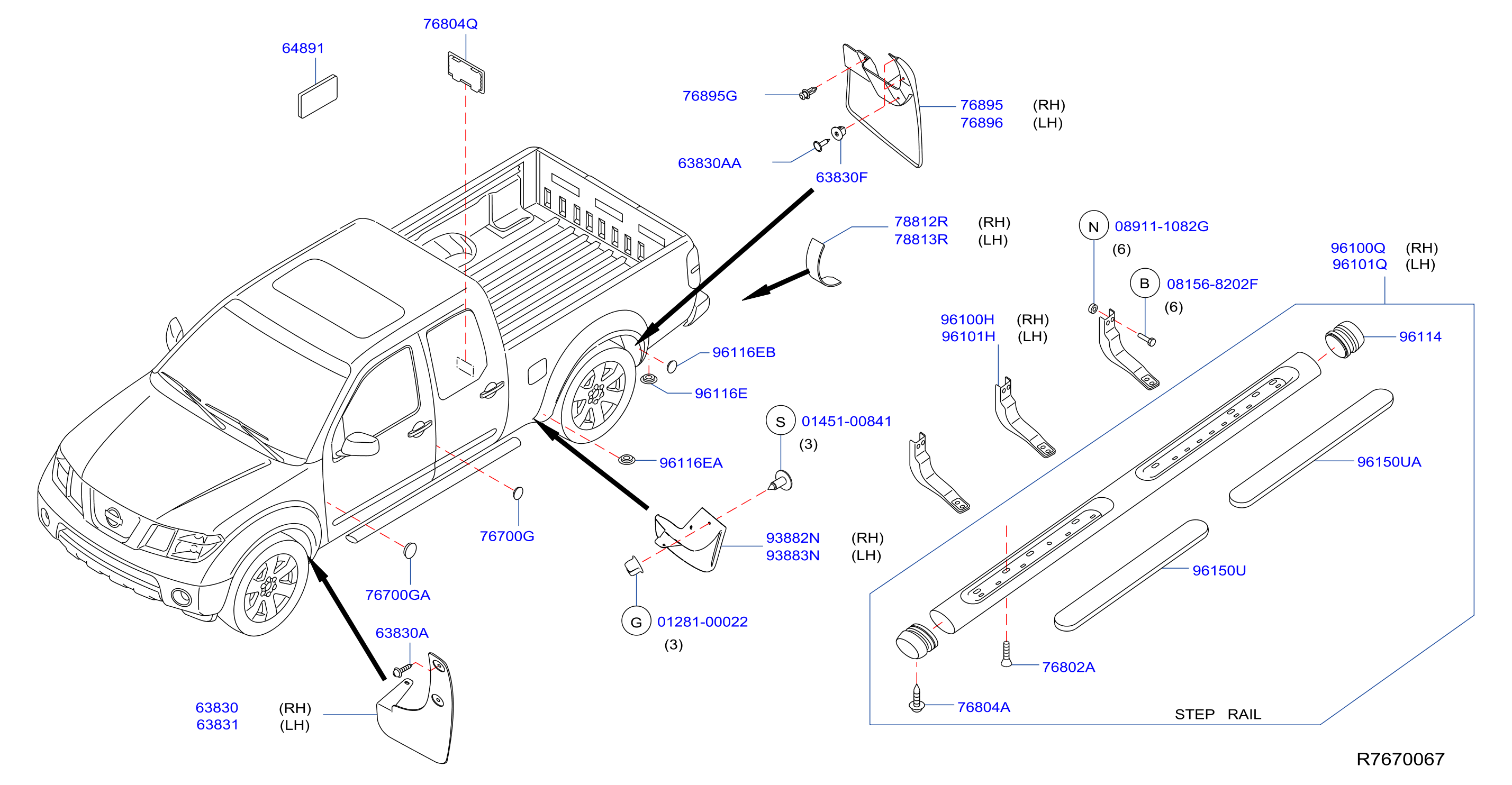 Diagram BODY SIDE FITTING for your Nissan