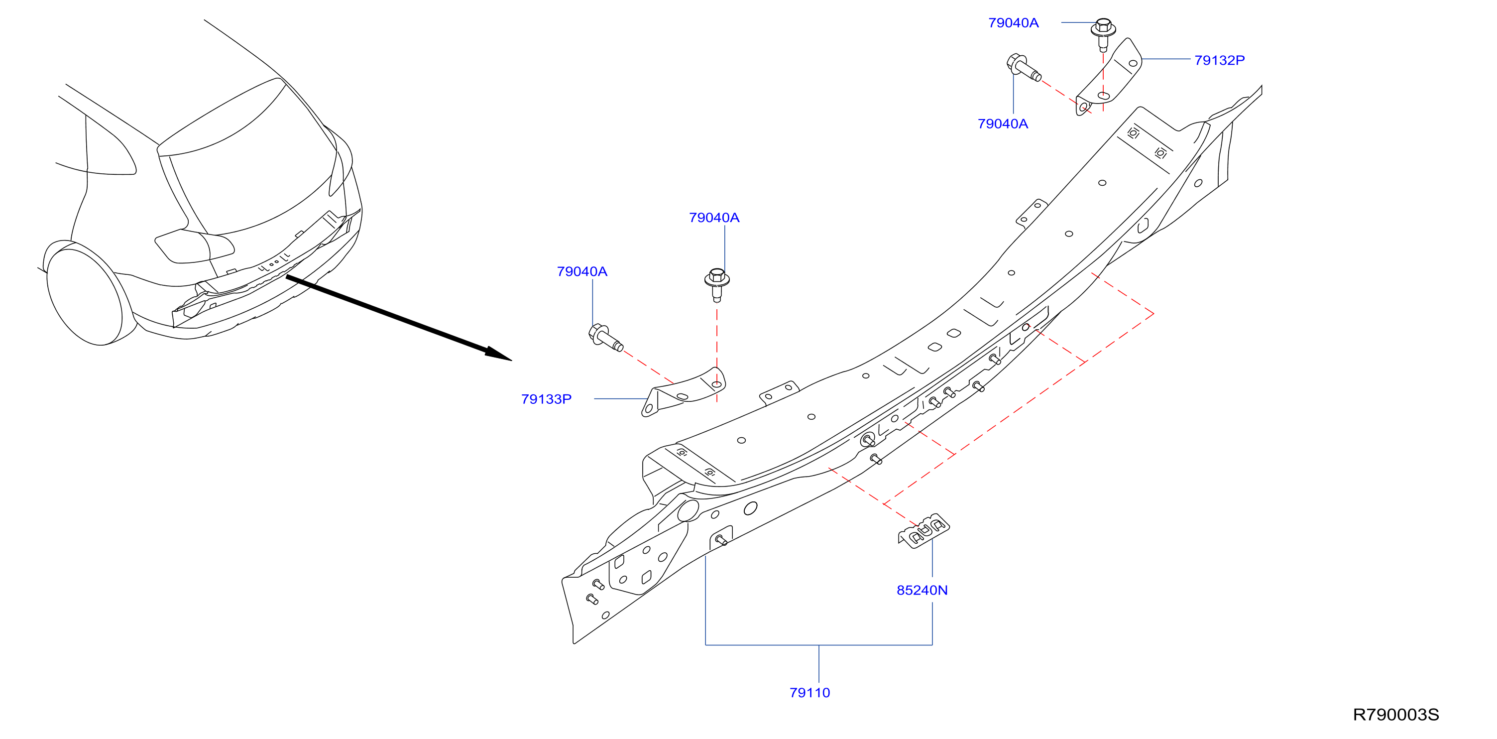 Full size assembly image of REAR,BACK PANEL & FITTING (1/1)