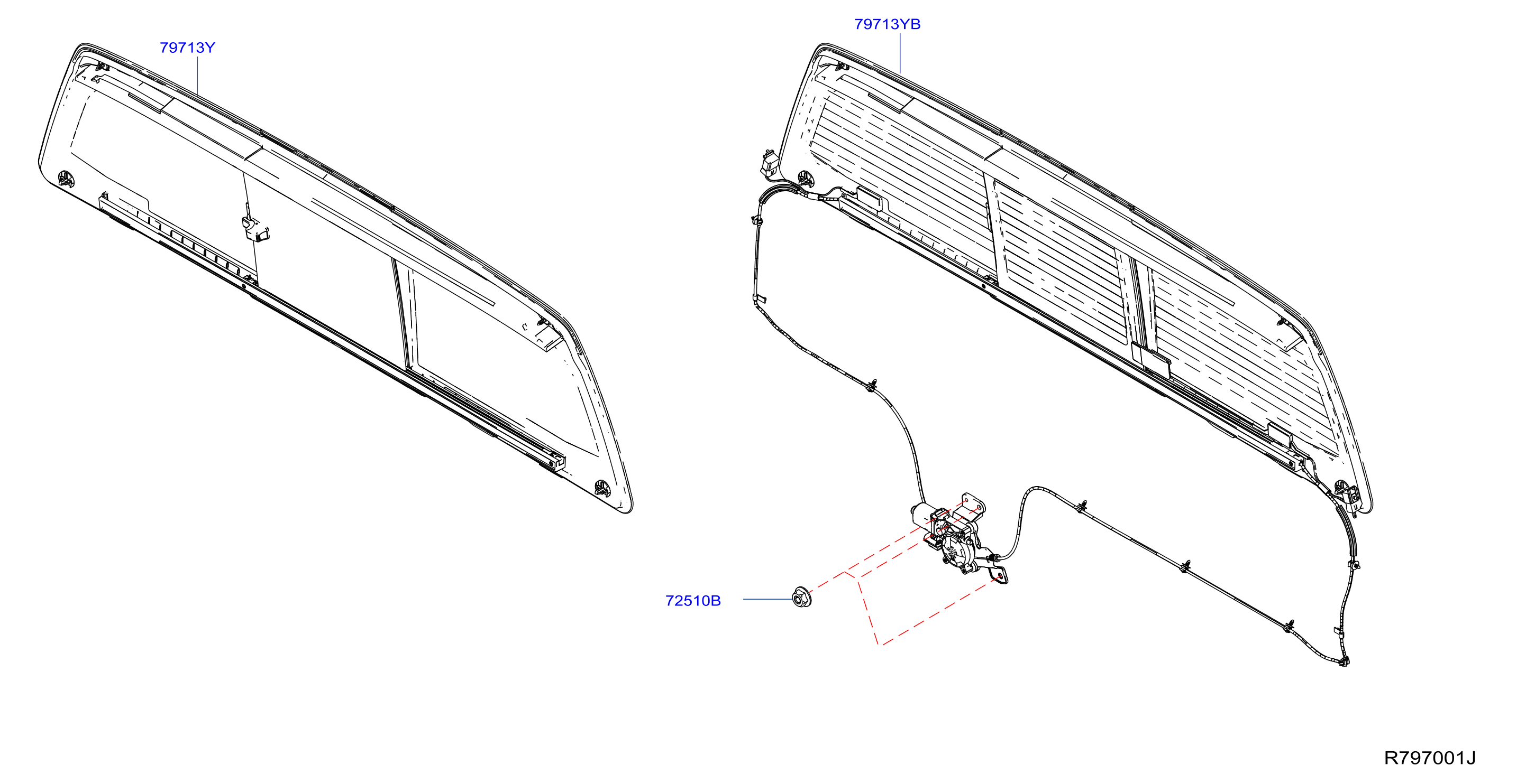 2018 Nissan Armada Lock Back Window. Rear . SV CC PRO 79724