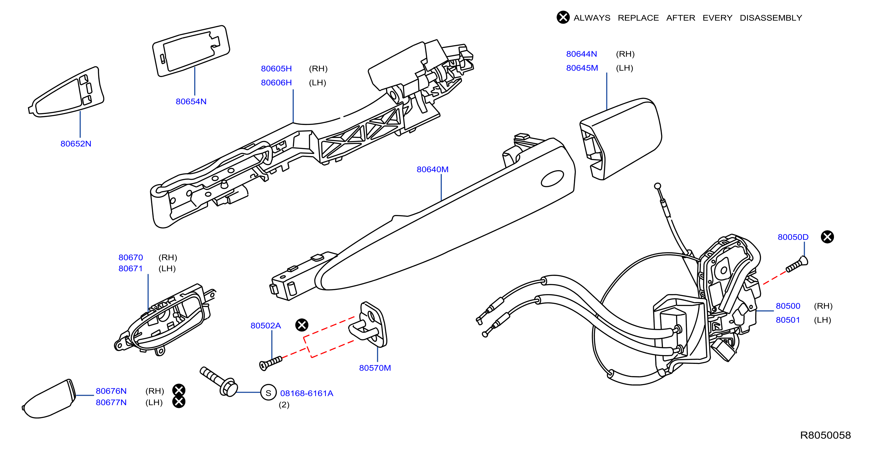 80500-3KA0B - Lock and Remote Control Door. (Right, Front). DIRECT 