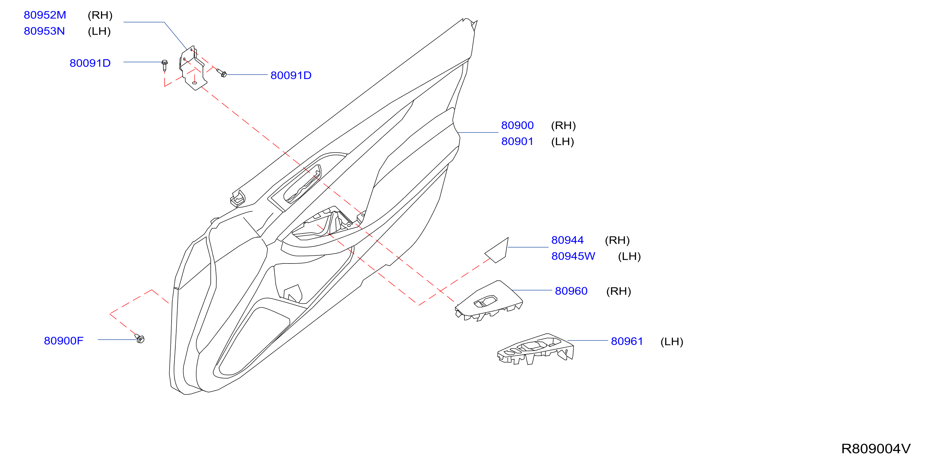 Diagram FRONT DOOR TRIMMING for your 2015 Nissan 370Z   