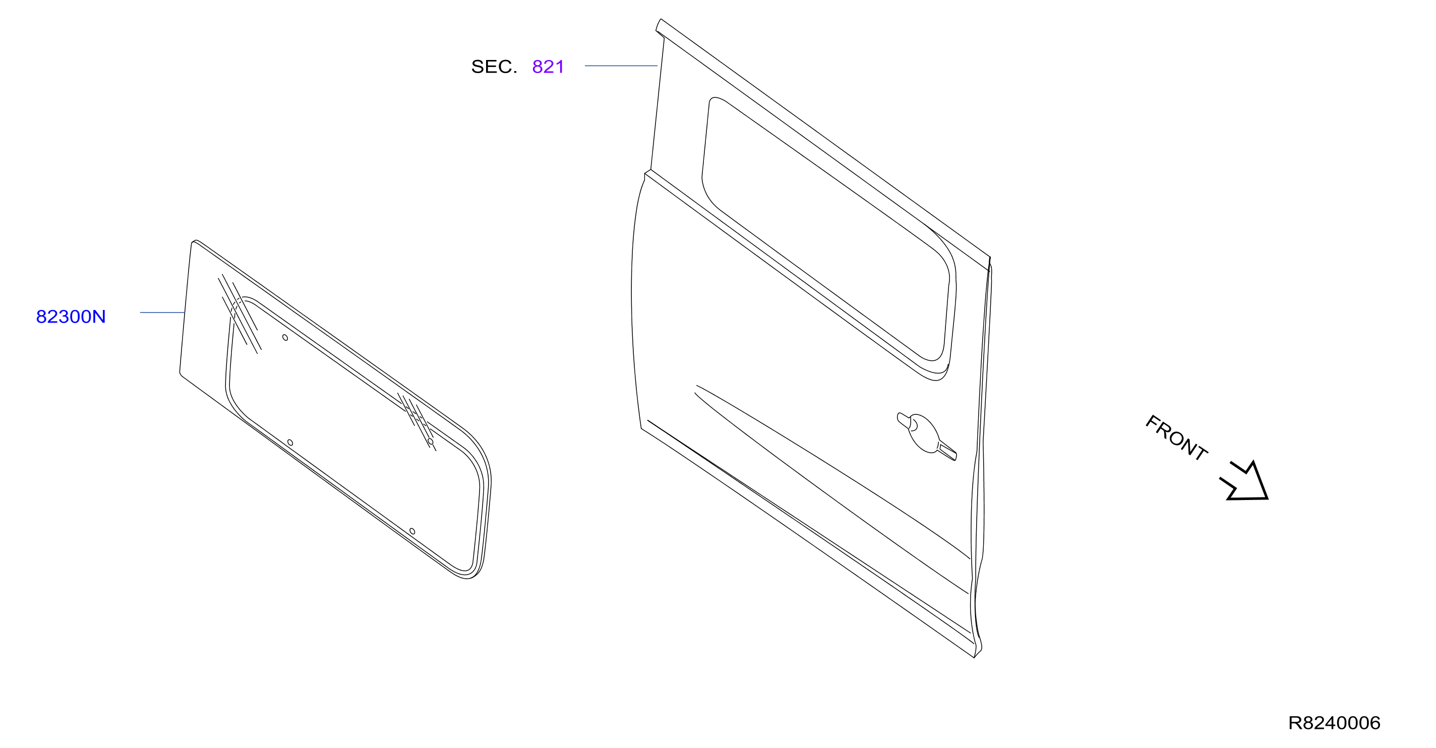 Diagram SLIDE DOOR WINDOW for your Nissan NV3500  