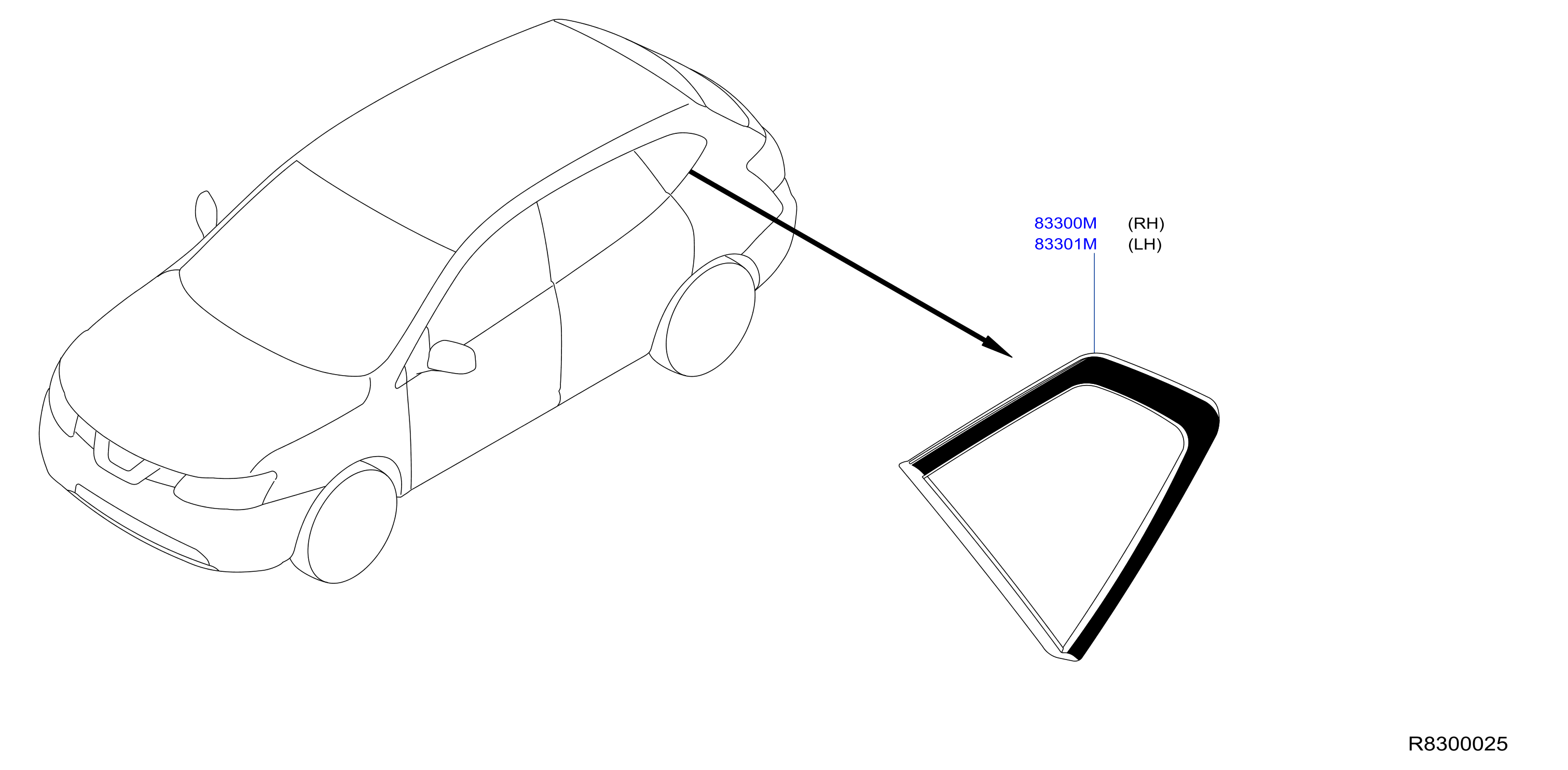 Diagram SIDE WINDOW for your Nissan