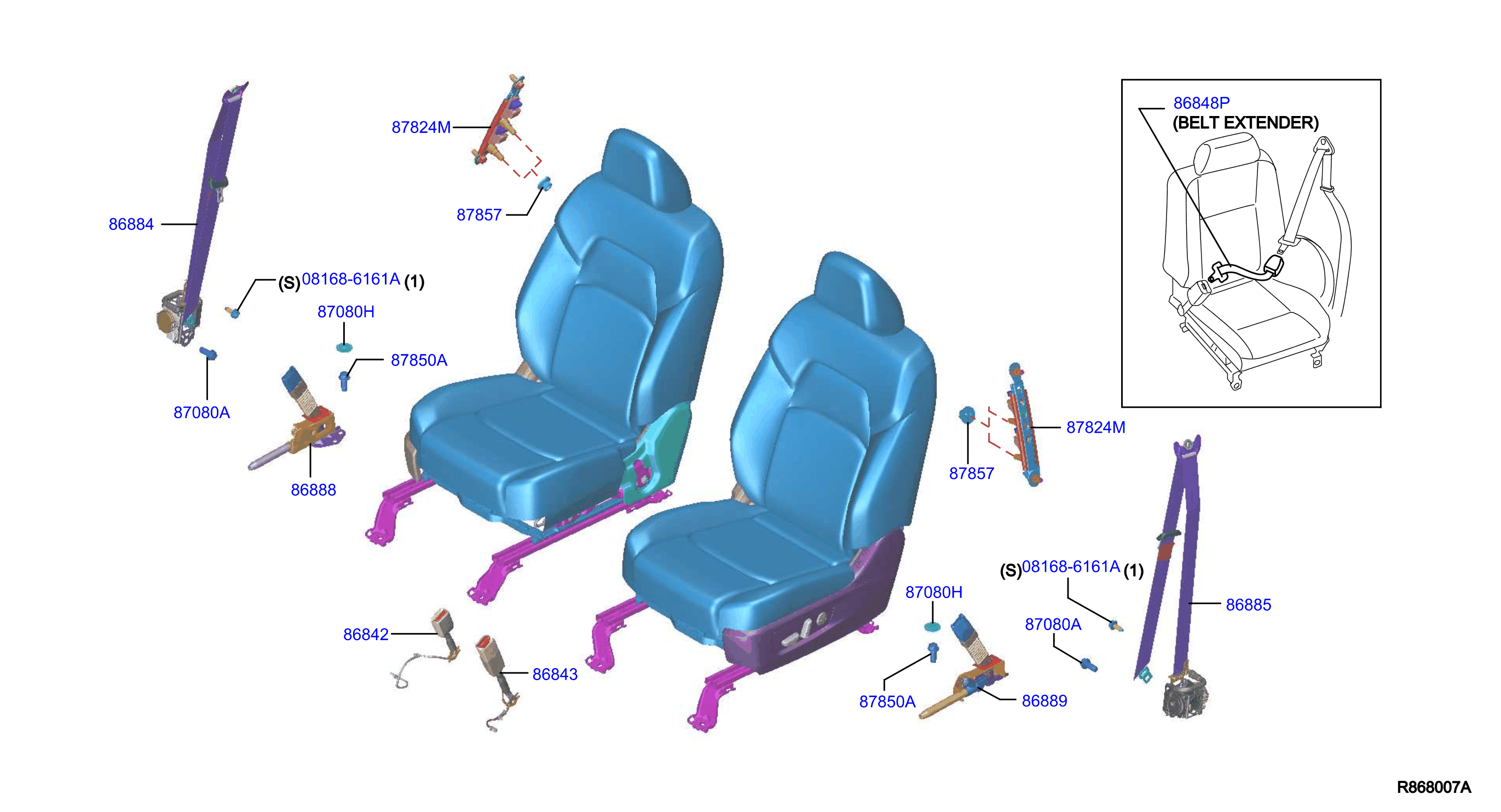 Nissan pathfinder deals seat belt extender