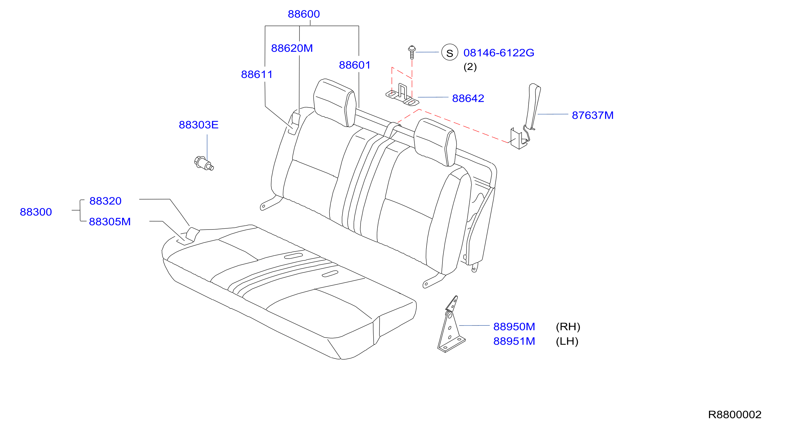 Nissan Frontier Seat Cushion Foam (Rear). Foam for seat cushion - 88300 ...