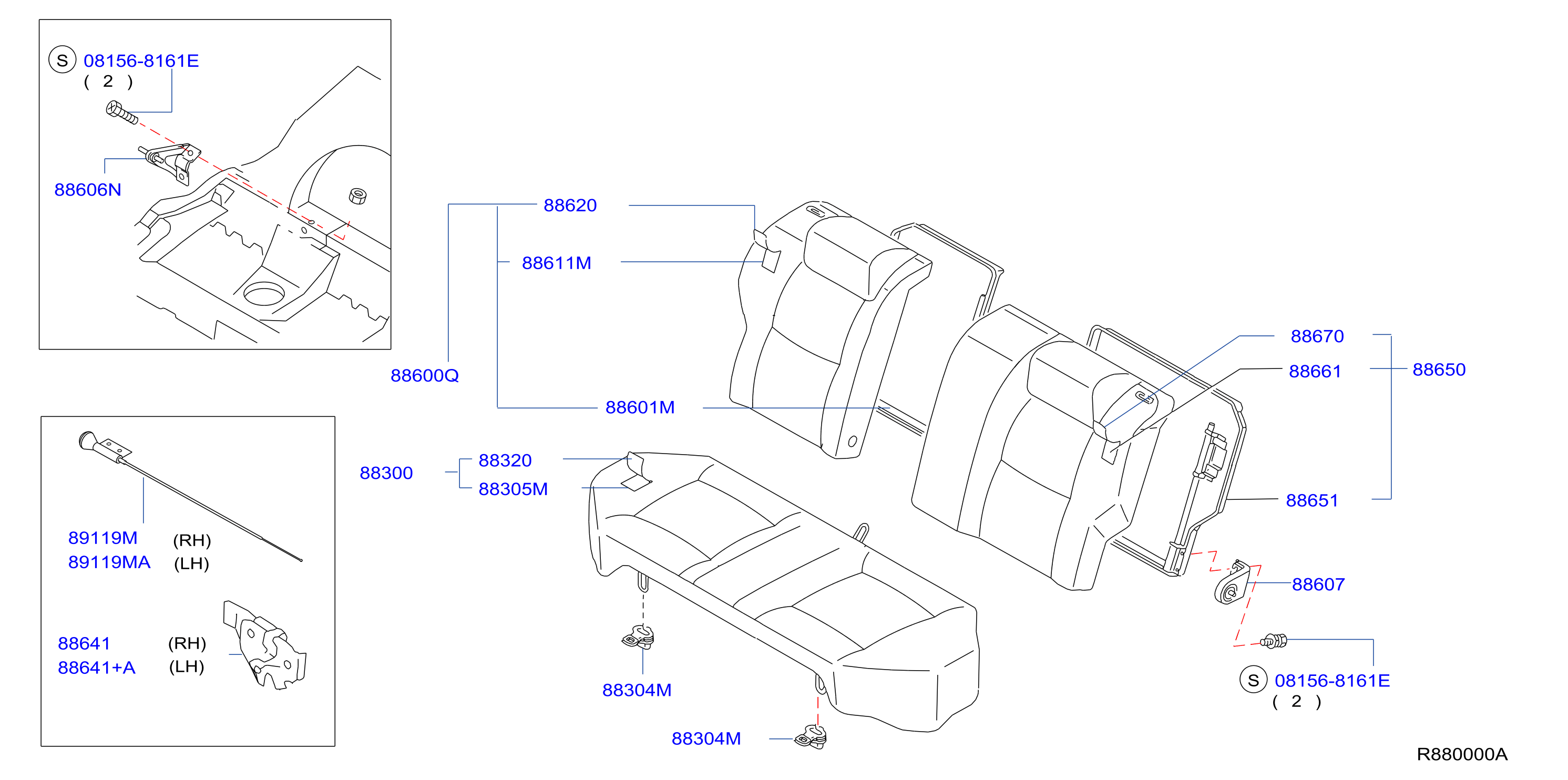 Diagram ASIENTO TRASERO for your 2024 Nissan Frontier   