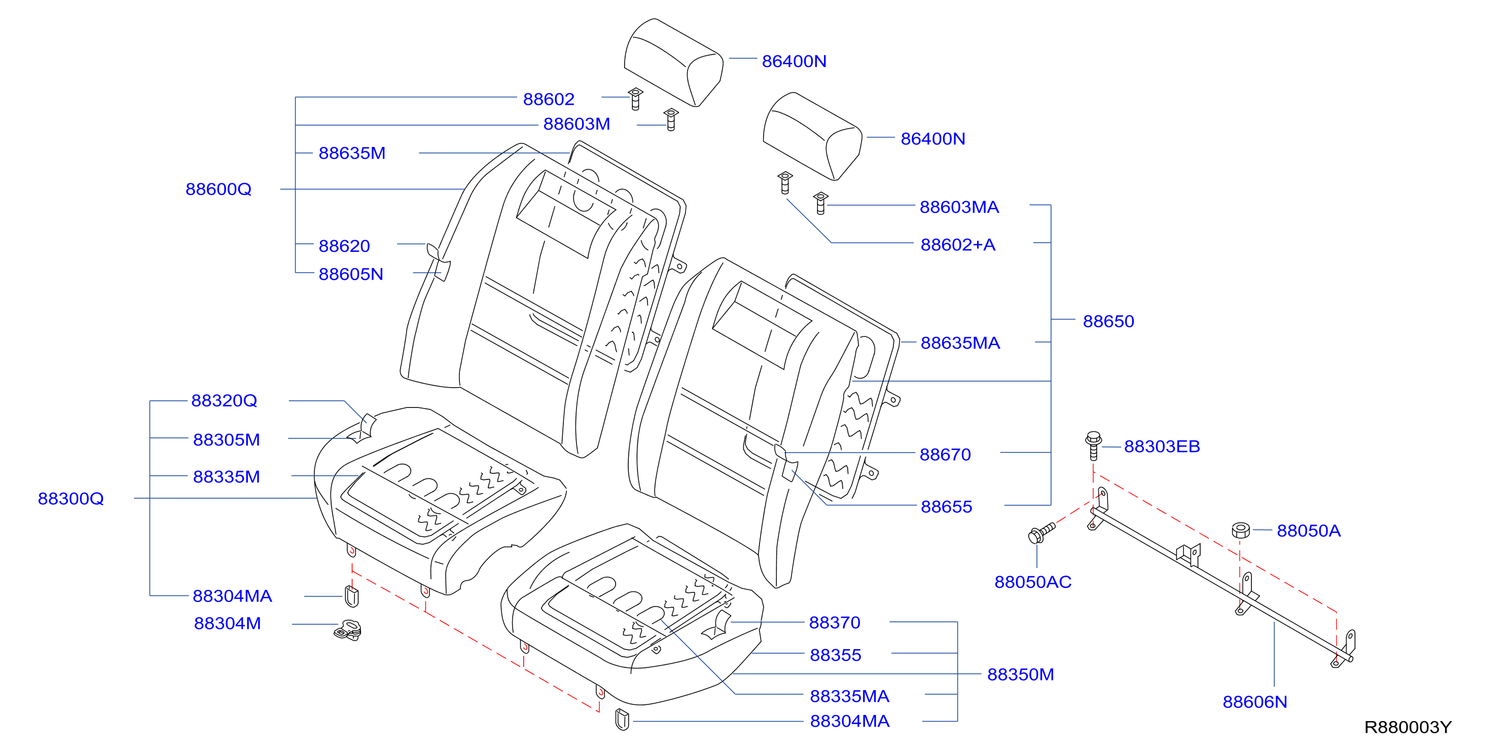 Diagram ASIENTO TRASERO for your 2024 Nissan Frontier   