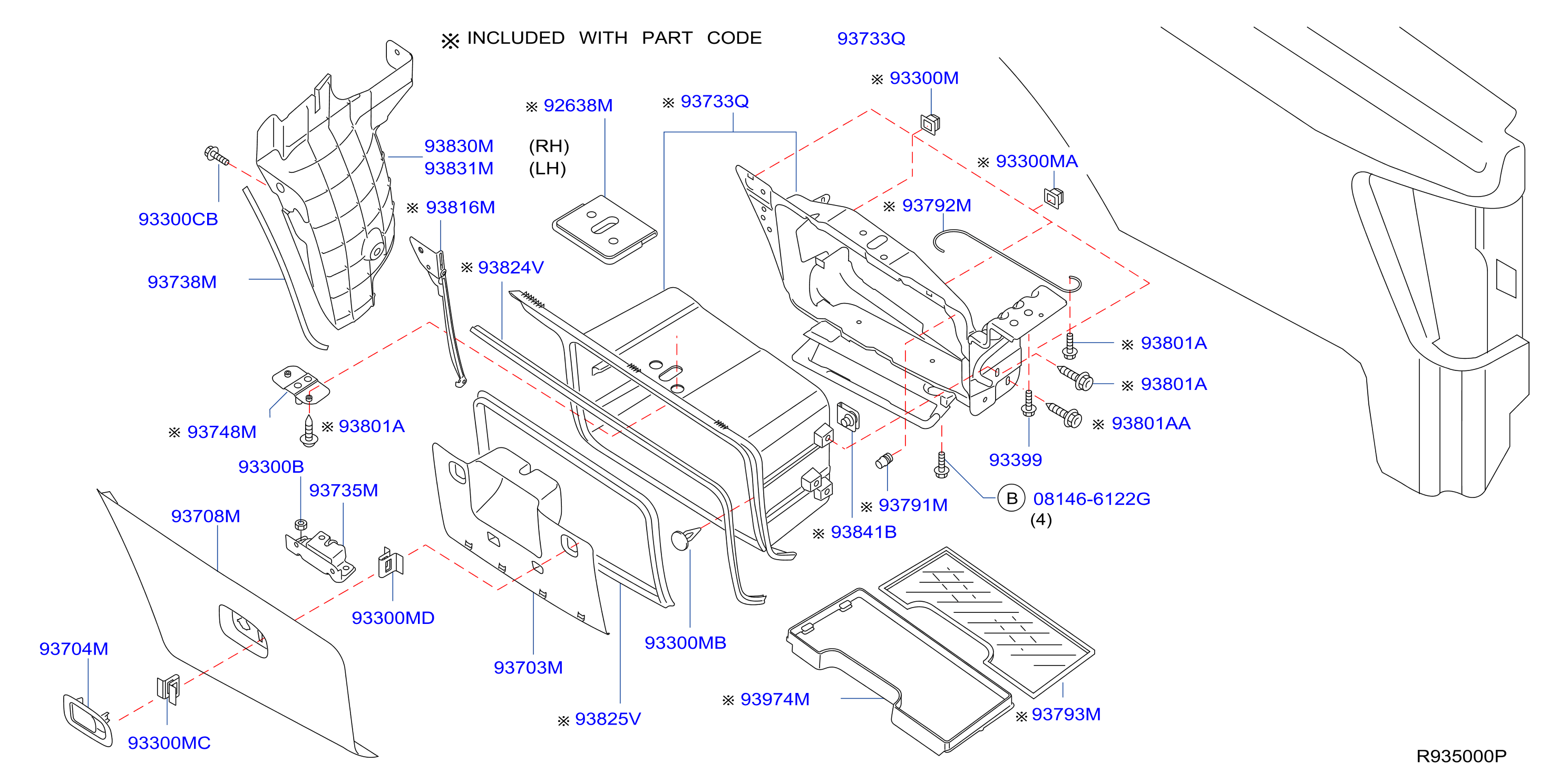 Diagram COMPUERTA LATERAL CARROCE TRA Y FIJACIÓN for your 2007 Nissan Maxima   
