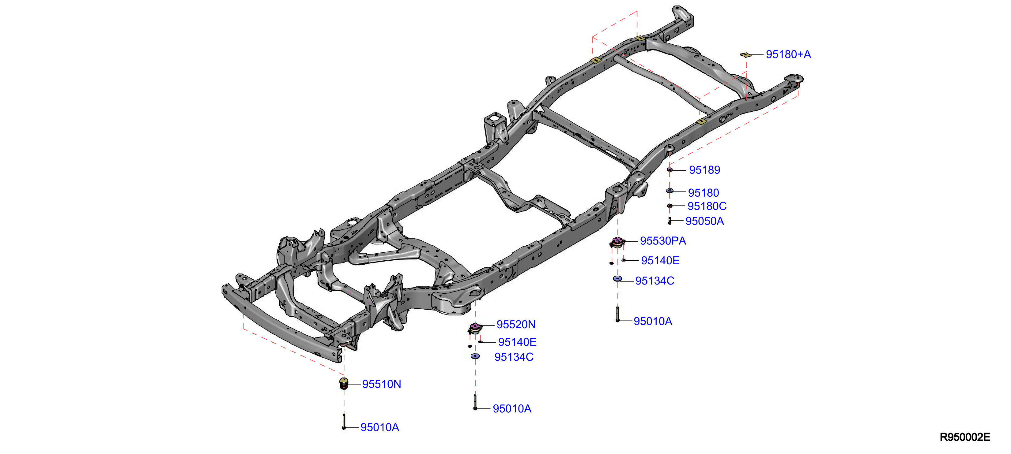 Diagram BODY MOUNTING for your Nissan Frontier  