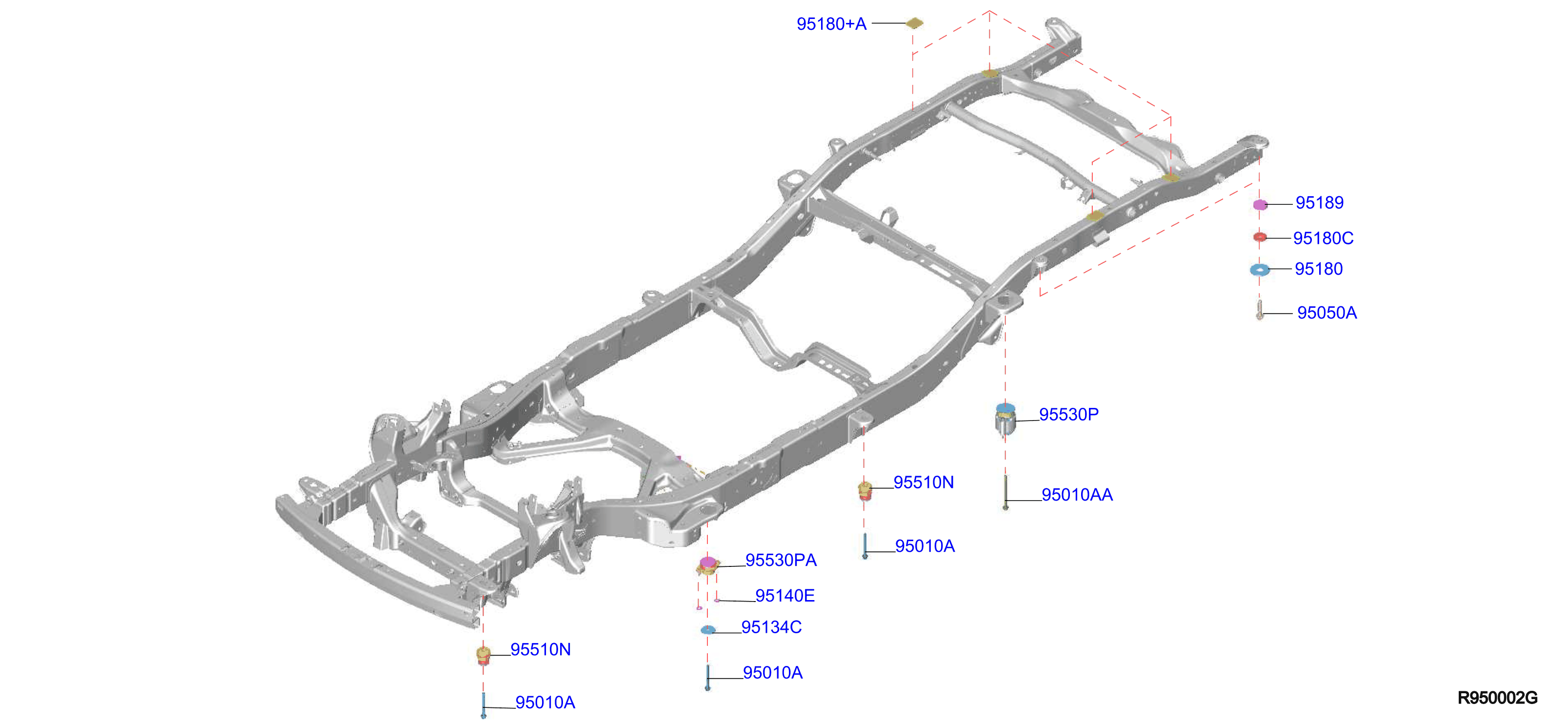 Diagram BODY MOUNTING for your Nissan Frontier  