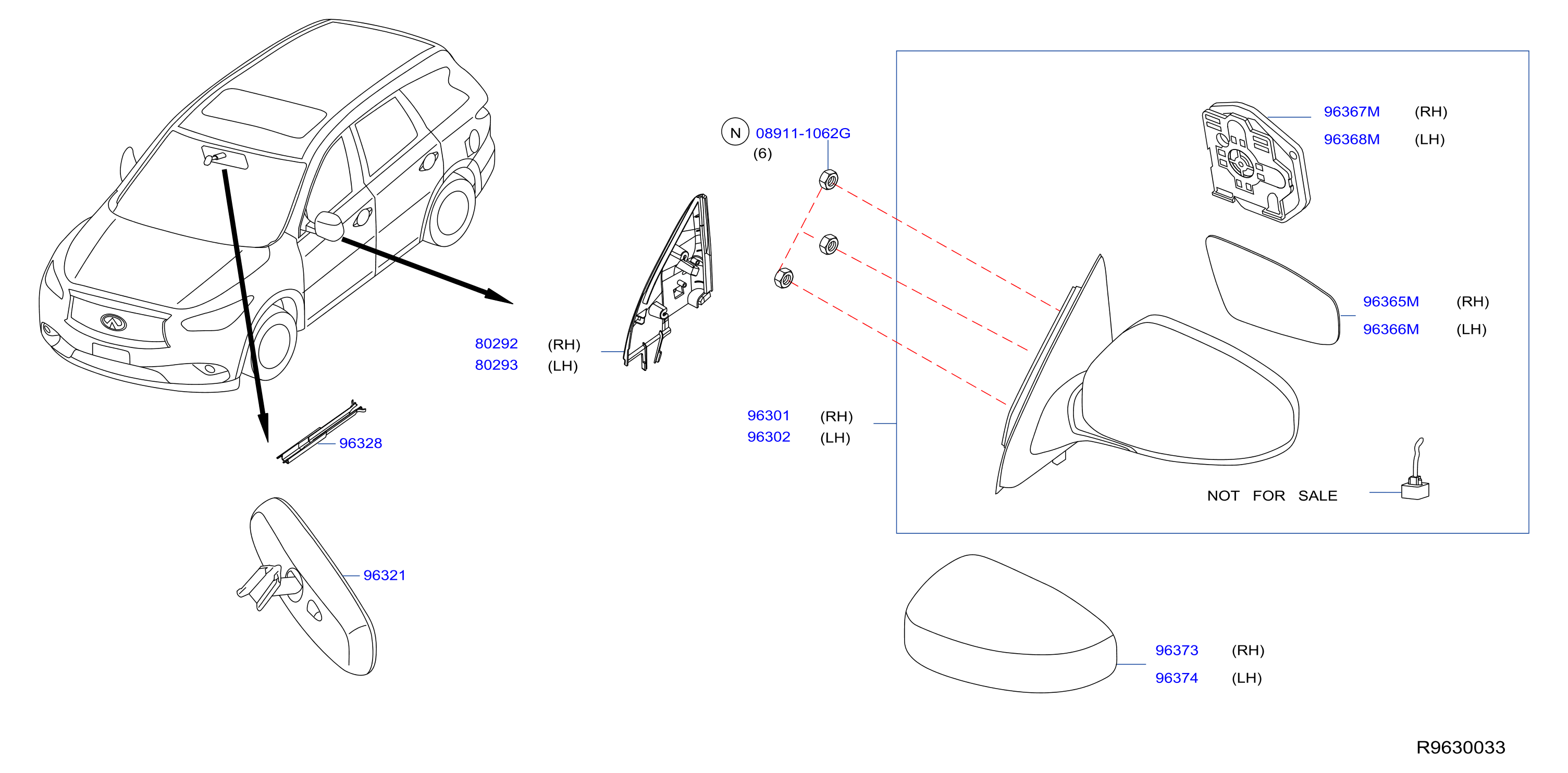 Diagram REAR VIEW MIRROR for your 2010 Nissan Rogue   