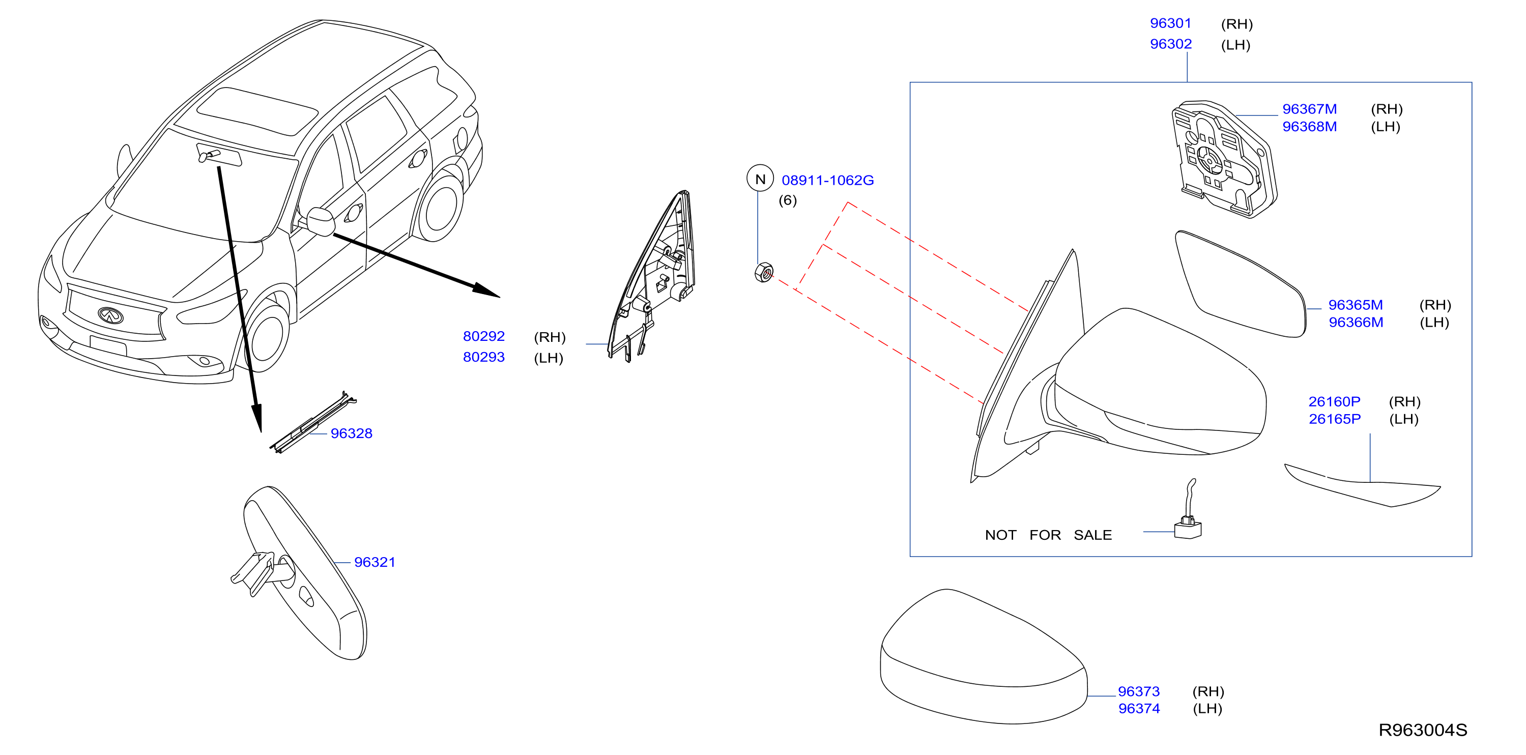 Diagram ESPEJO RETROVISOR for your INFINITI