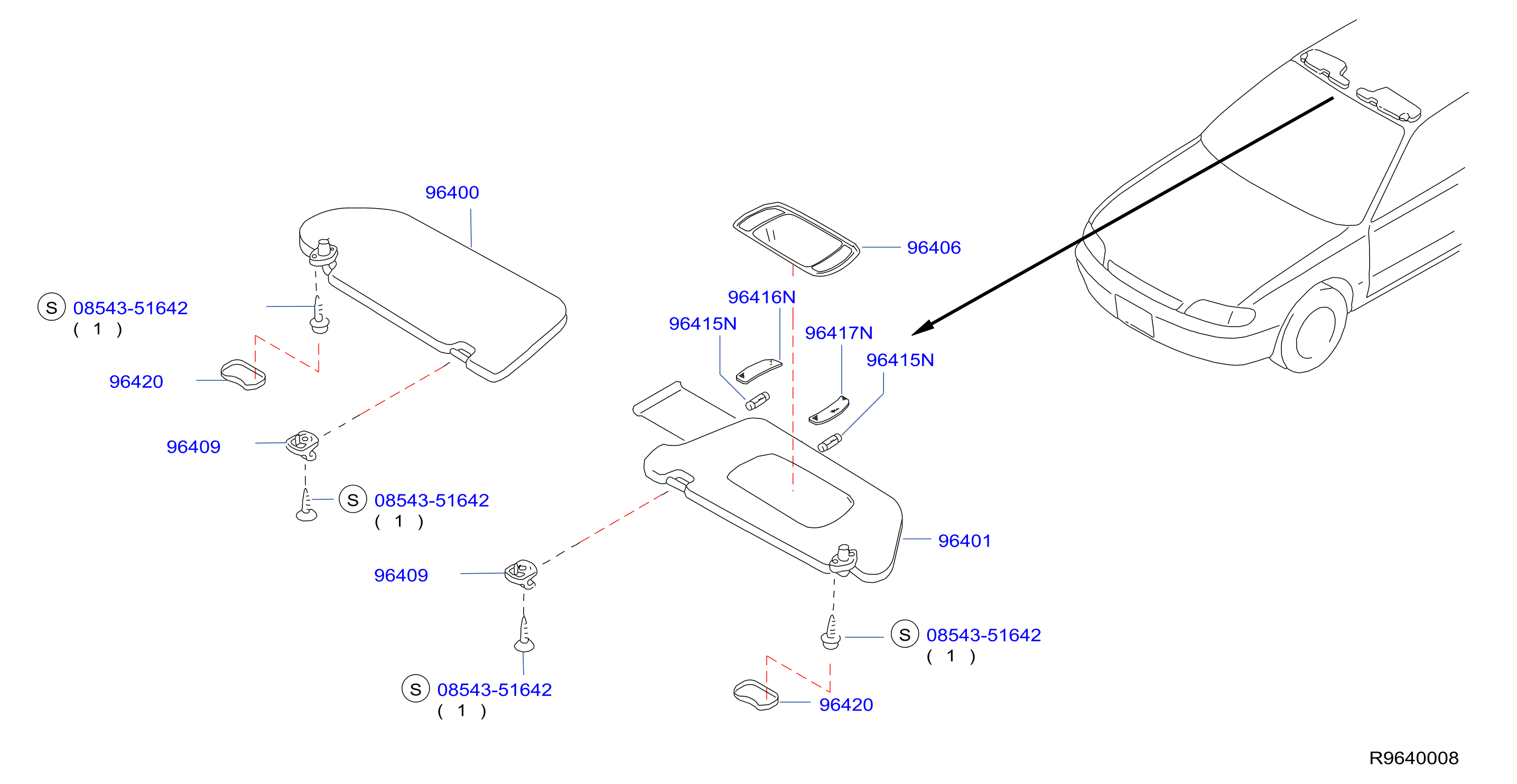 Diagram SUNVISOR for your 2017 Nissan Murano   