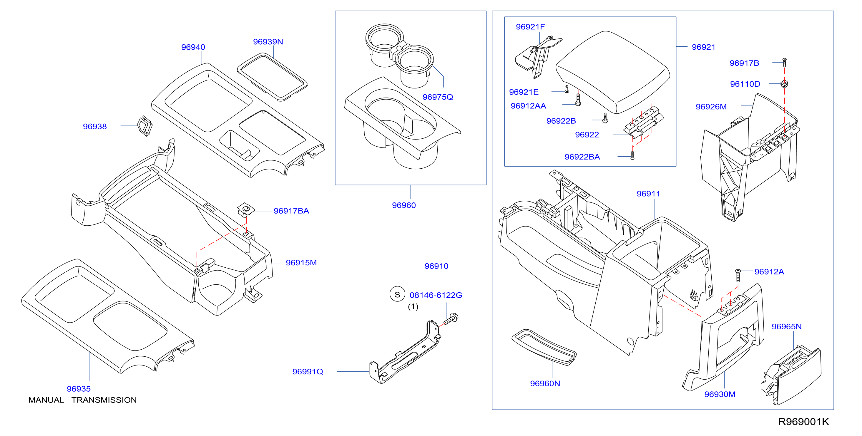 Diagram CONSOLE BOX for your Nissan Xterra  