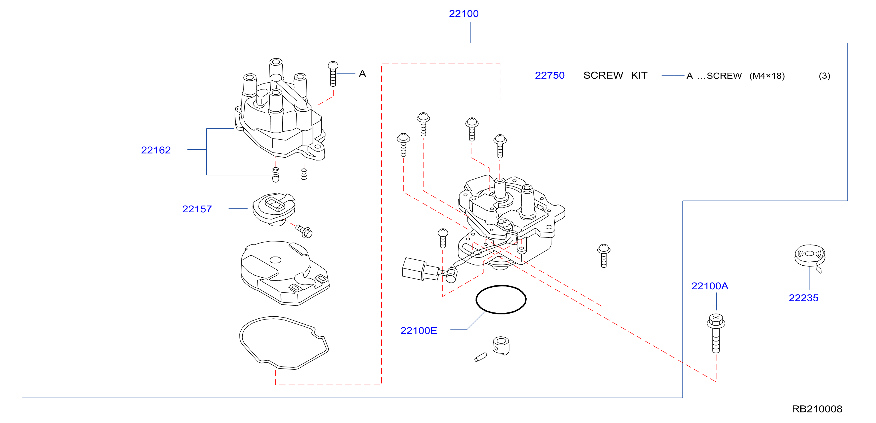Diagram DISTRIBUTOR & IGNITION TIMING SENSOR for your 2000 Nissan Frontier Crew Cab SE  