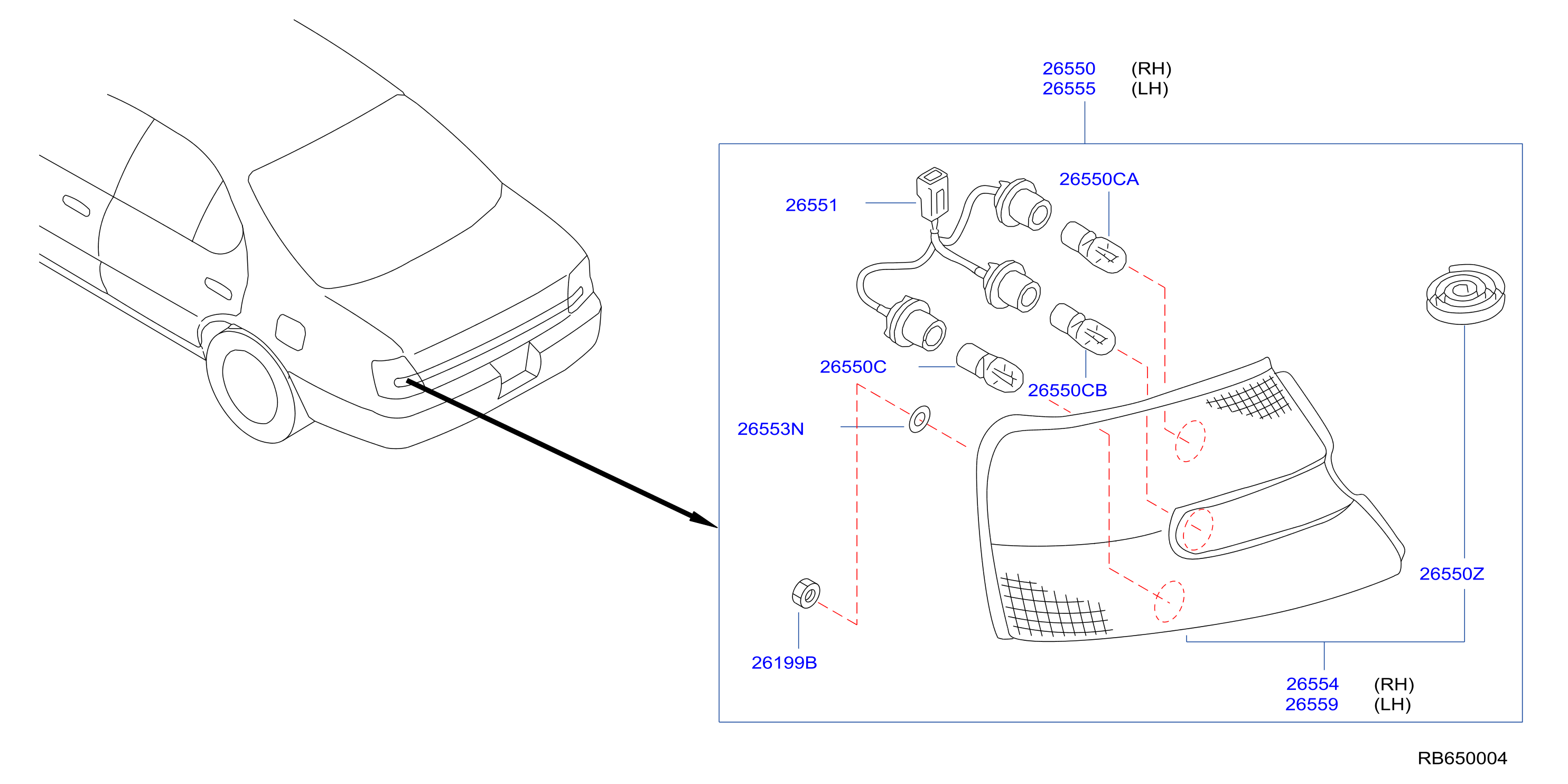 Diagram REAR COMBINATION LAMP for your 2017 Nissan Titan Crew Cab SV/BASE  