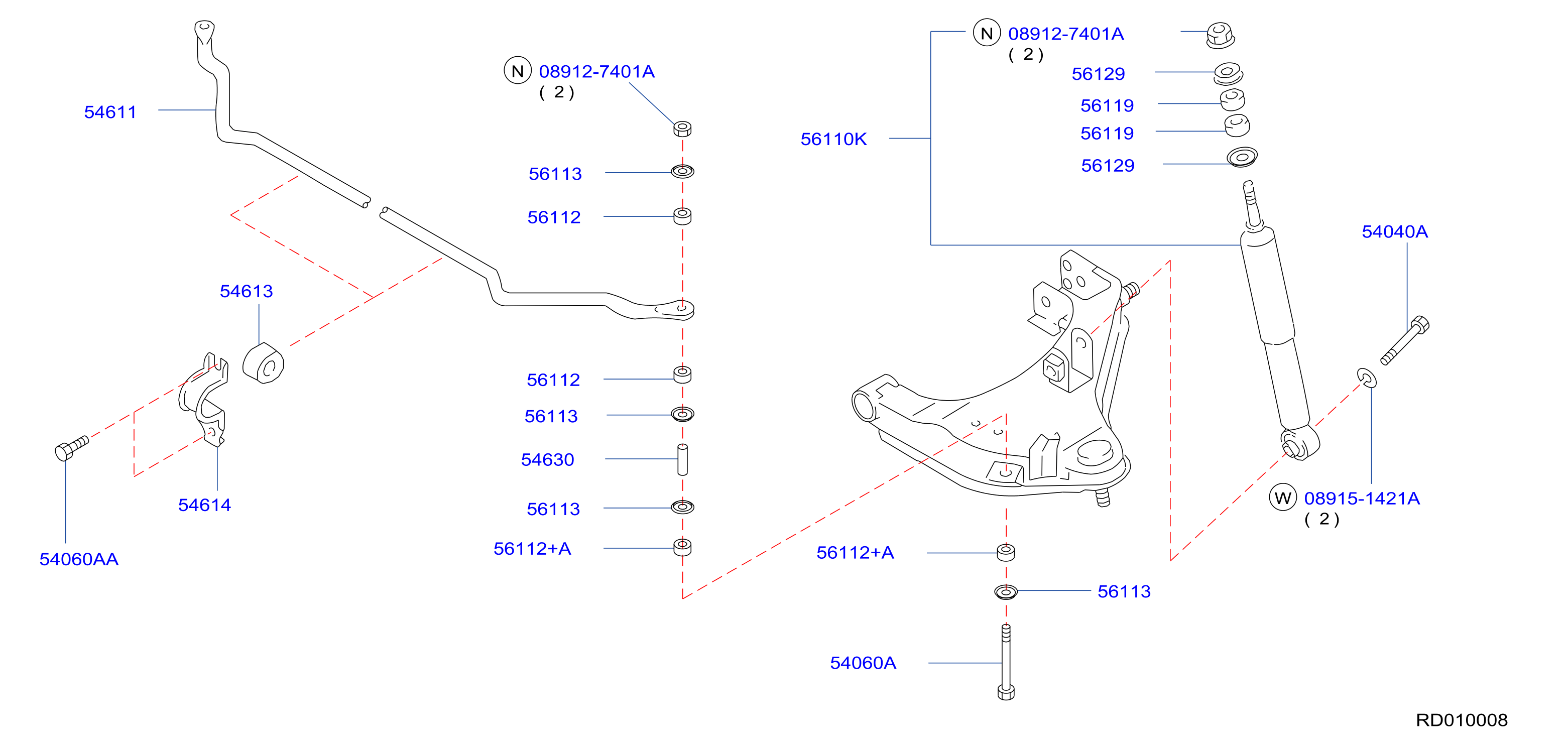 Nissan Frontier Suspension Control Arm (Left, Front, Upper) - 54525