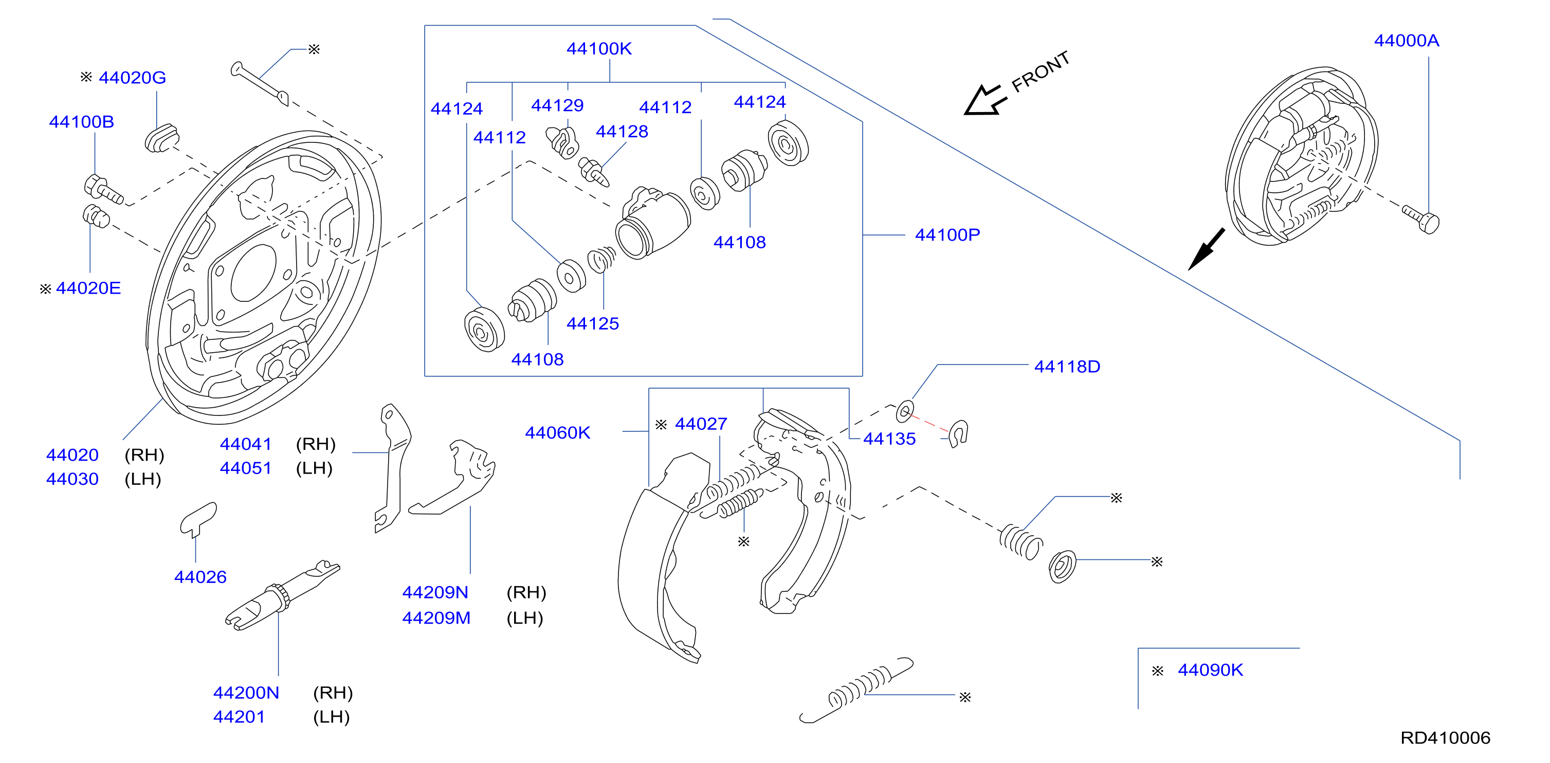 Diagram FRENO TRASERO for your 2016 Nissan NV200   