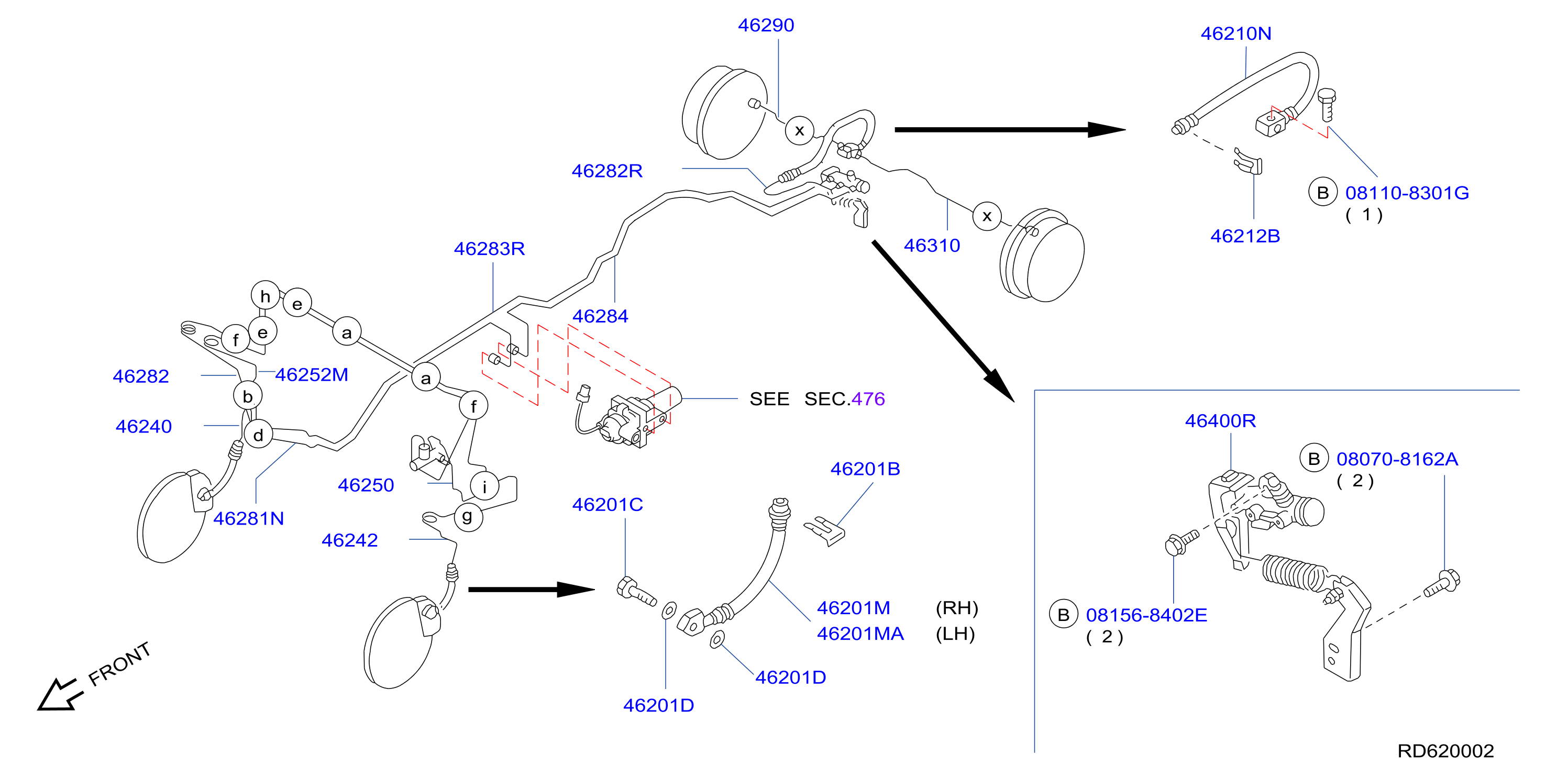 Full size assembly image of TUBERÍA DEL FRENO Y VÁLVULA DE CONTROL (1/3)