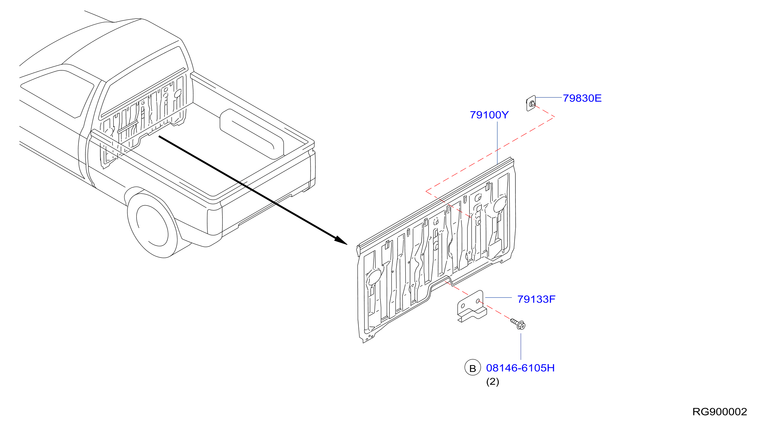 Diagram REAR,BACK PANEL & FITTING for your Nissan Frontier  