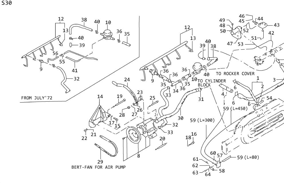 Datsun 280z Clamp Hose. Clip. Clp Hose. Air, Cal, Control - 01555-00891 