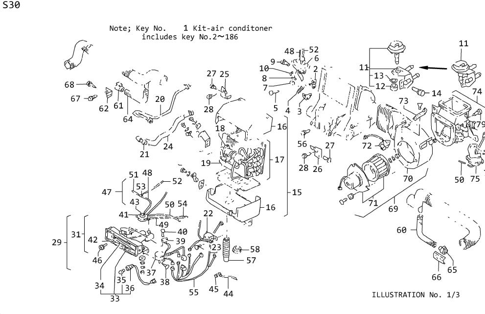 Diagram AIR CONDITIONER for your Datsun