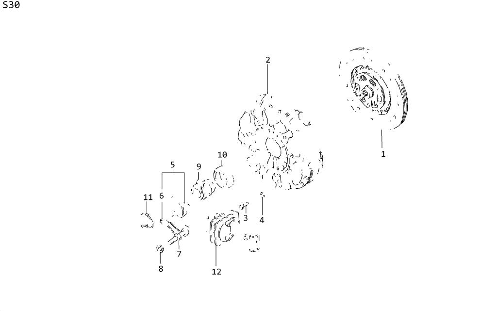 Diagram CLUTCH DISC, CLUTCH COVER & DRAWAL LEVER for your 2006 Nissan Armada LE/SL 5.6L V8 FLEX AT 2WD 