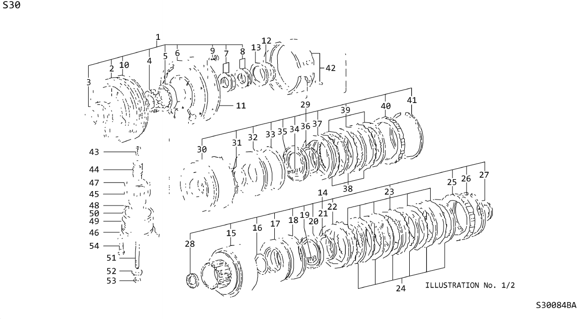 Diagram OIL PUMP CLUTCH & BRAKE(AUTOMATIC)-3N71B- for your Datsun 240Z  