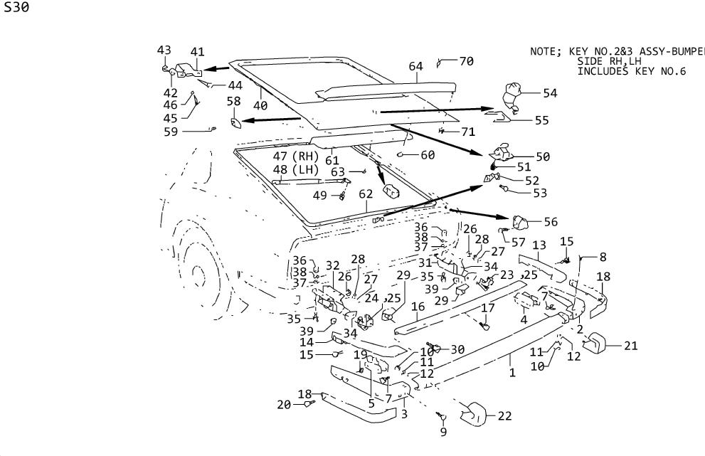 Datsun 280Z Nut Cap R/COVER. ENGINE, Trim, REAR - 01217-00052 ...