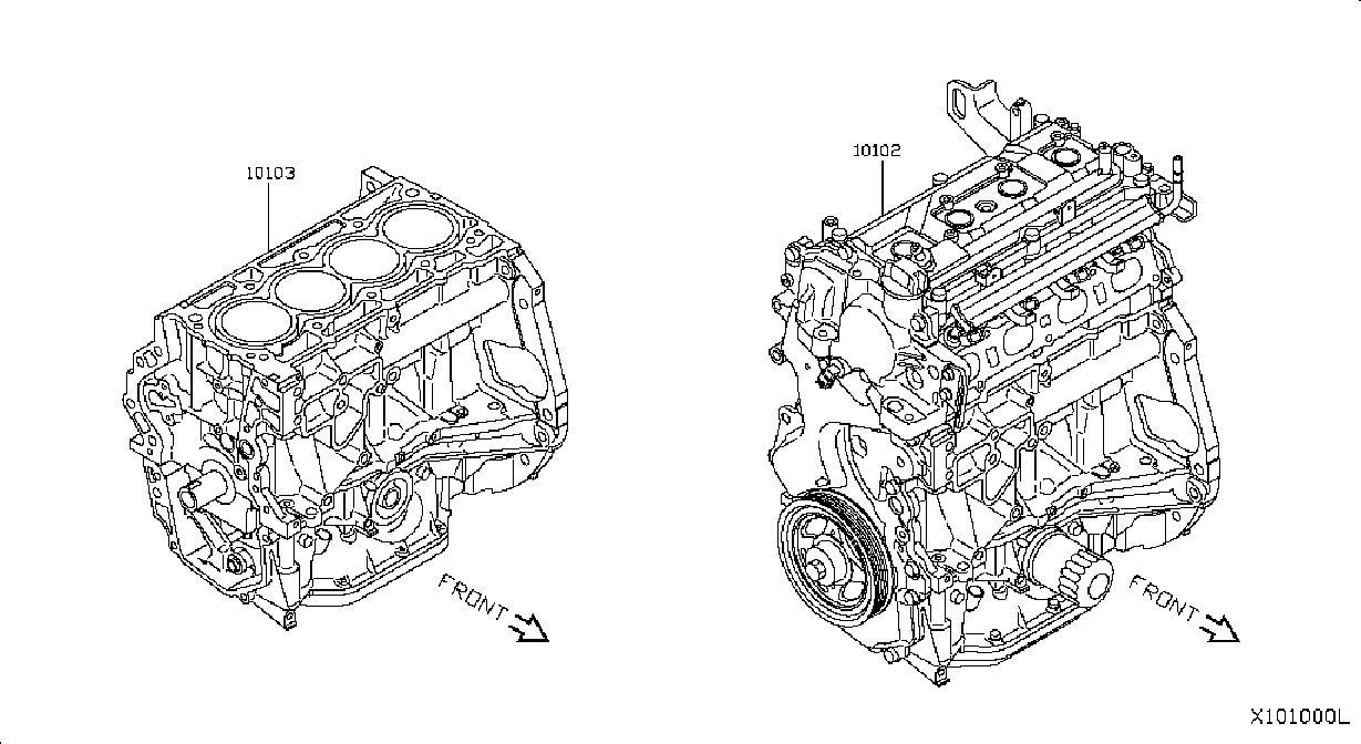 Nissan Sentra Engine Bare. ORD FRM SRS E 10102ZT60B Hyman Bros