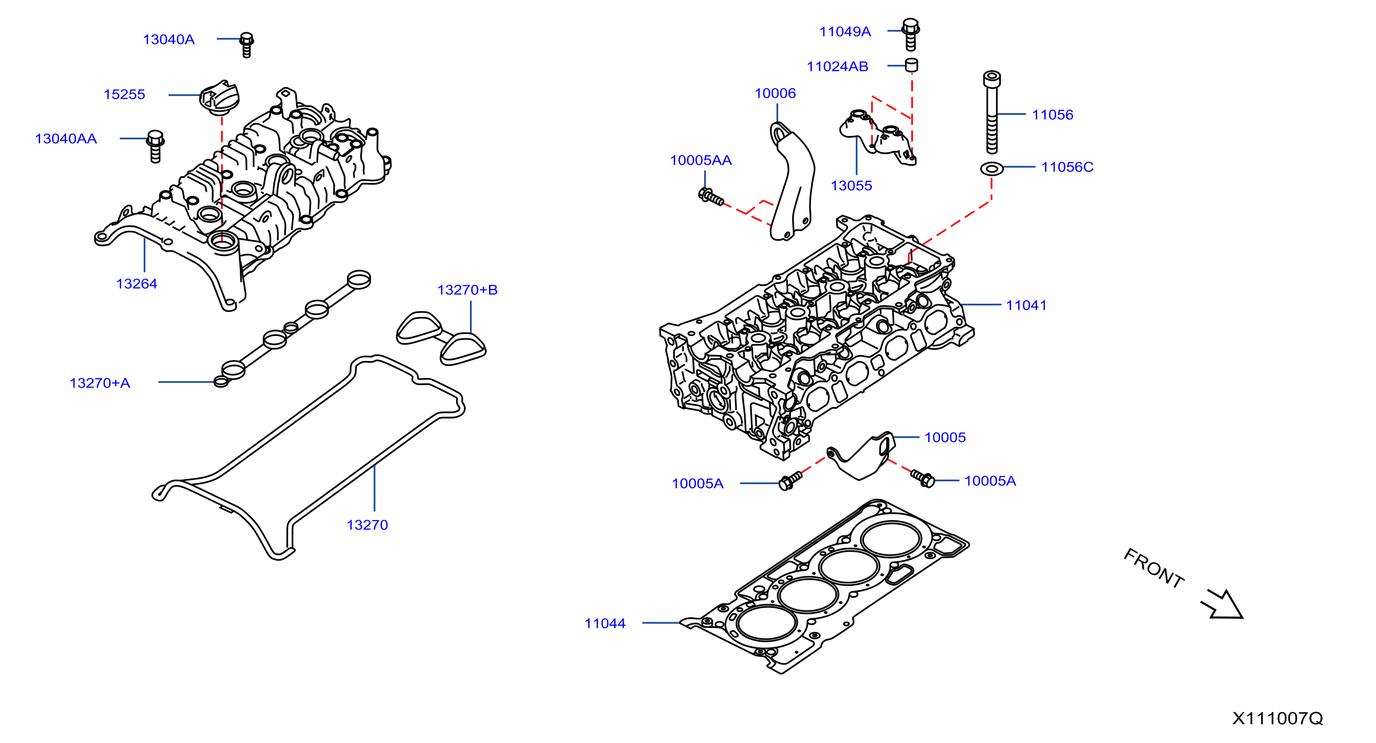 Diagram CYLINDER HEAD & ROCKER COVER for your 2016 Nissan Titan   