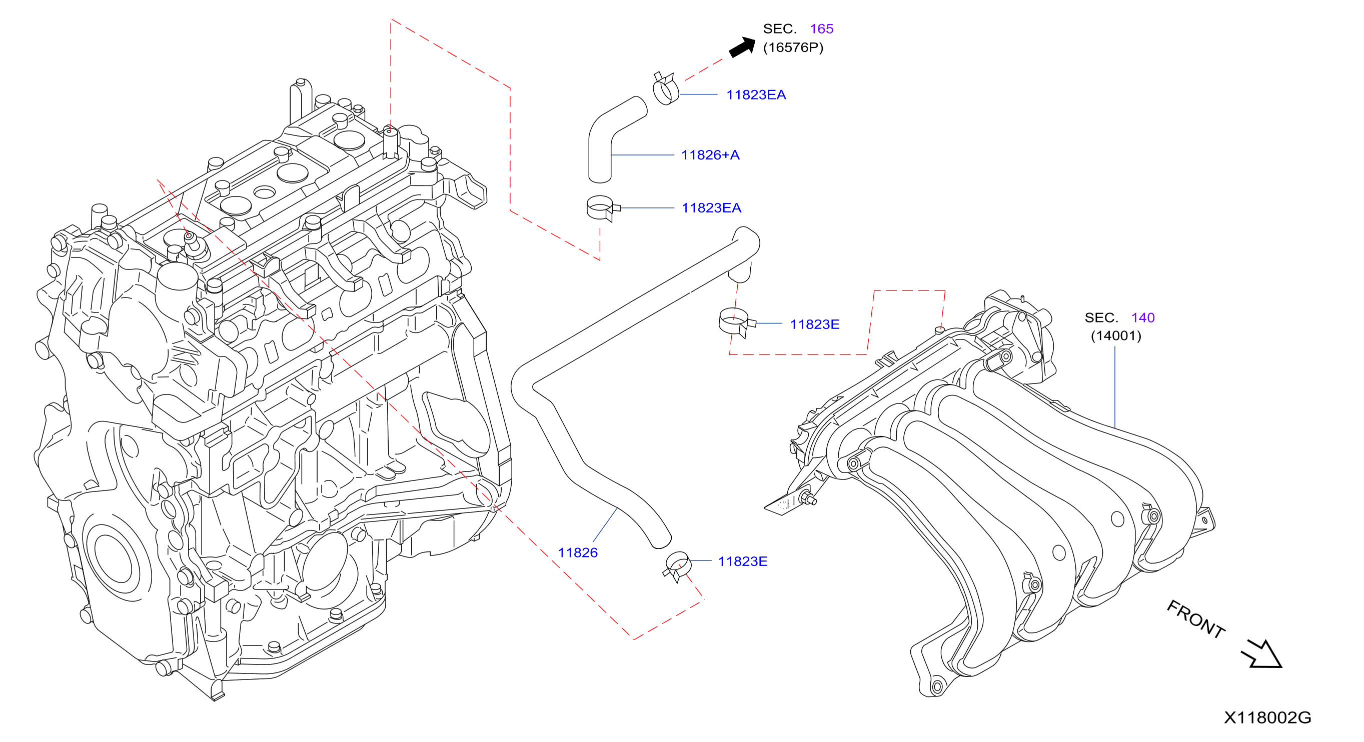 Diagram CRANKCASE VENTILATION for your 2015 Nissan Murano   