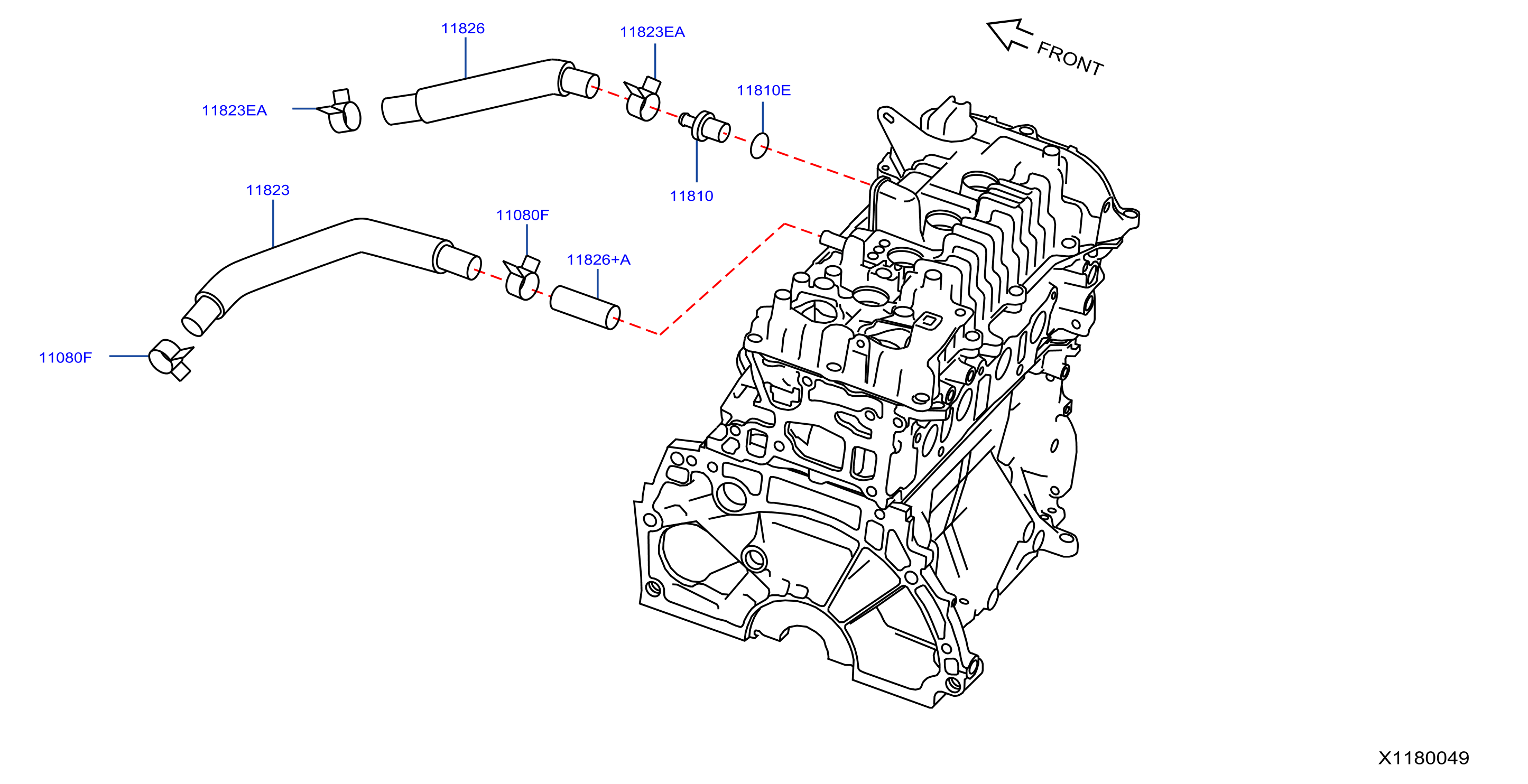 2018 Nissan Armada Pcv Valve 11810 5H71A Genuine Nissan Part