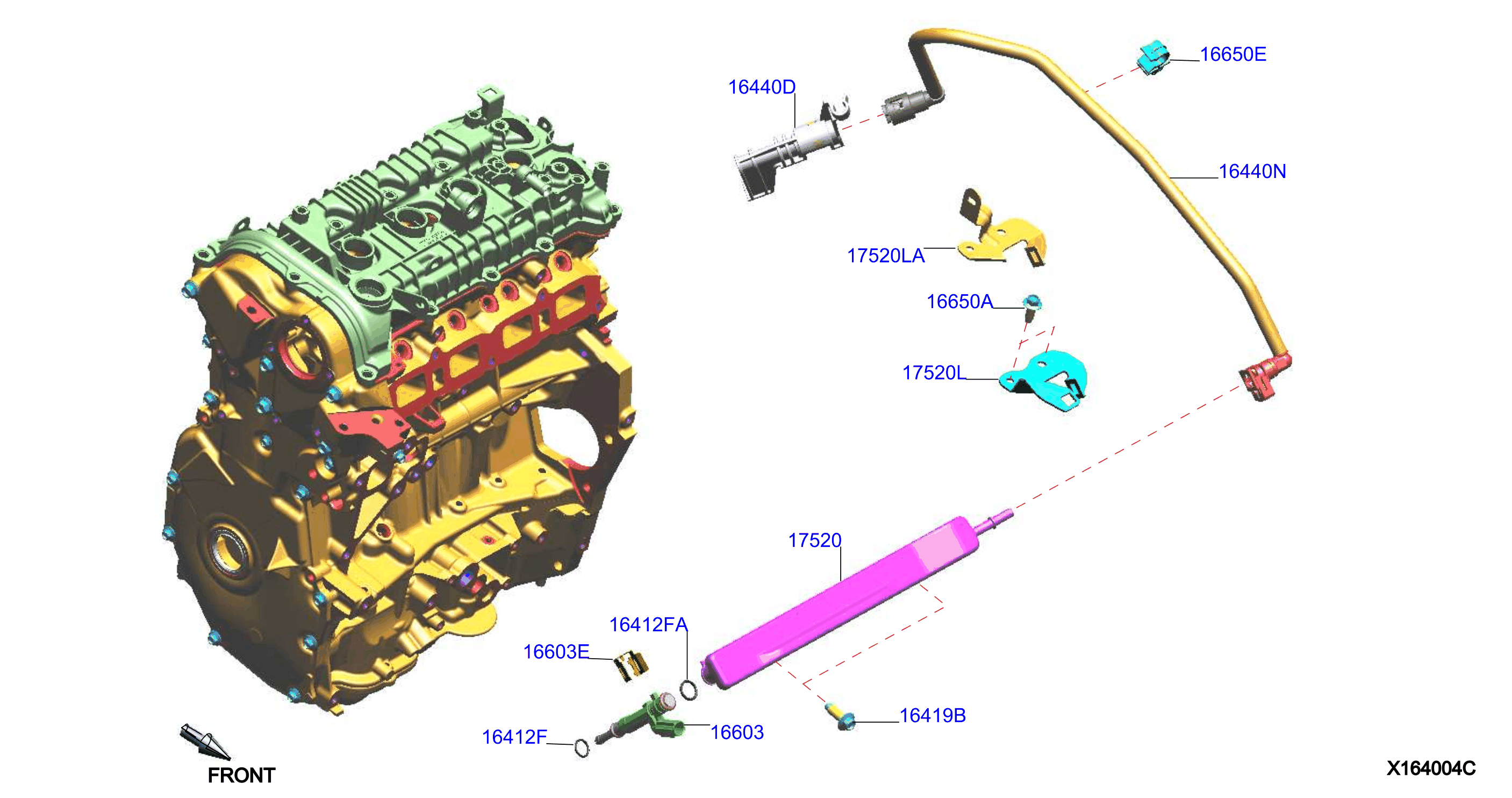 Diagram COLADOR DE COMBUSTIBLE Y MANGERA DE COMB for your Nissan