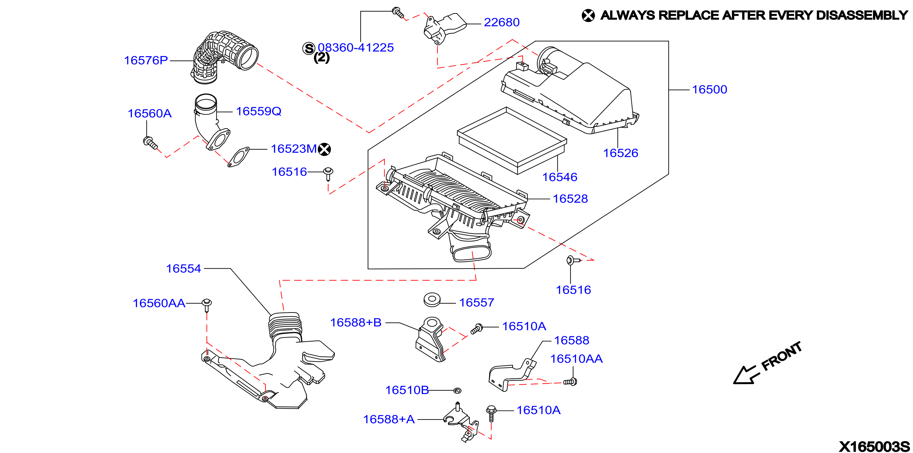 Diagram AIR CLEANER for your 2024 INFINITI QX50   
