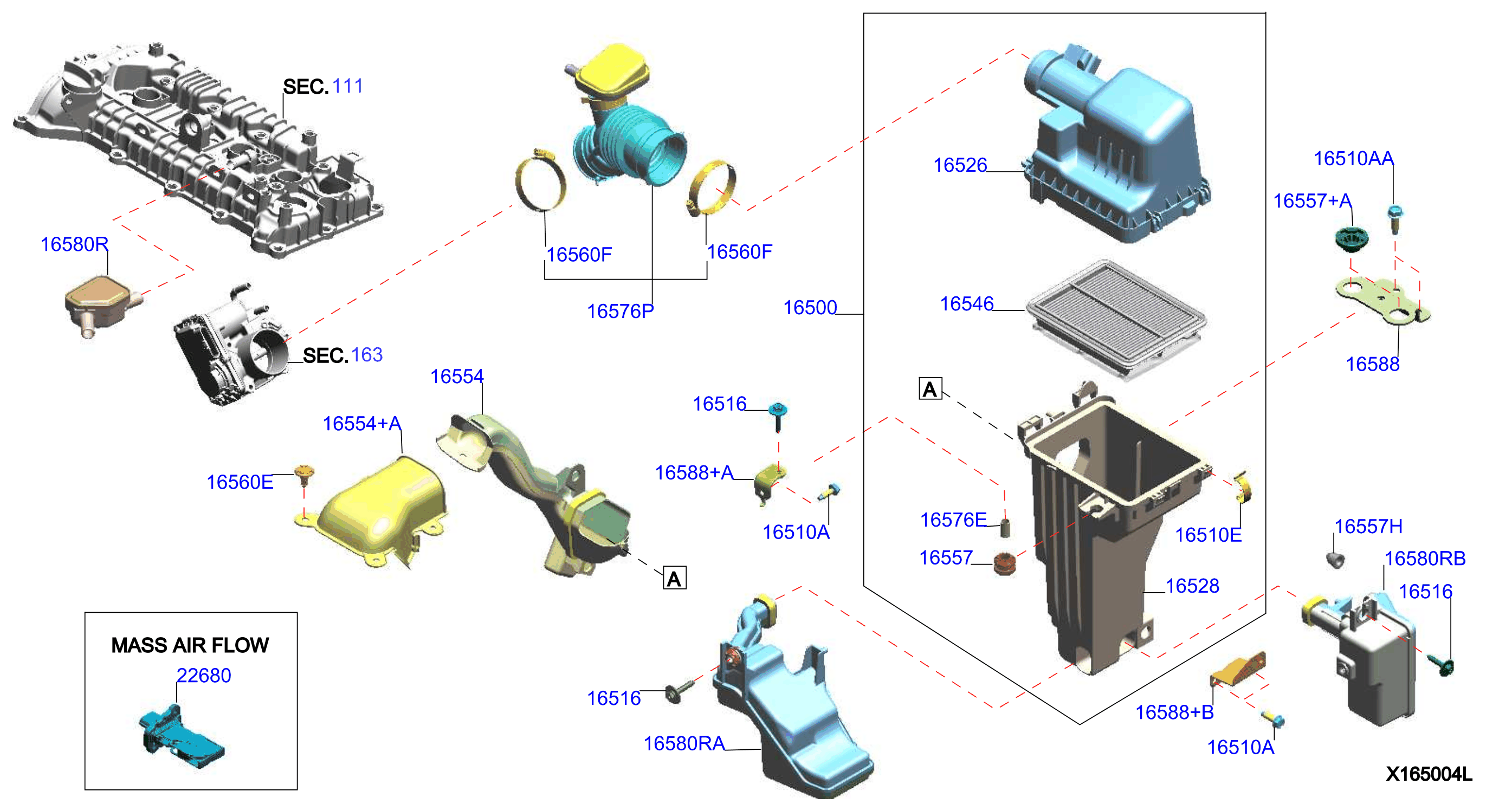 Diagram AIR CLEANER for your 2023 Nissan Ariya   